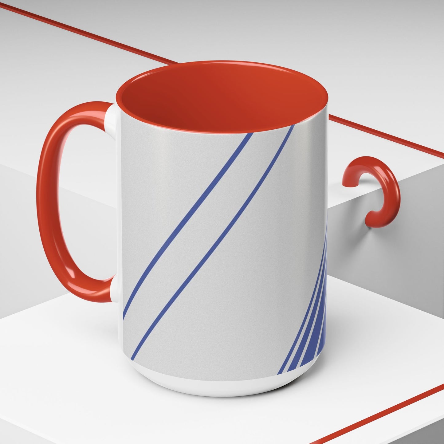 Elegant Stripe Accent Coffee Mug - Perfect for Gifts, Home Decor, Office, Birthdays, and Tea Lovers