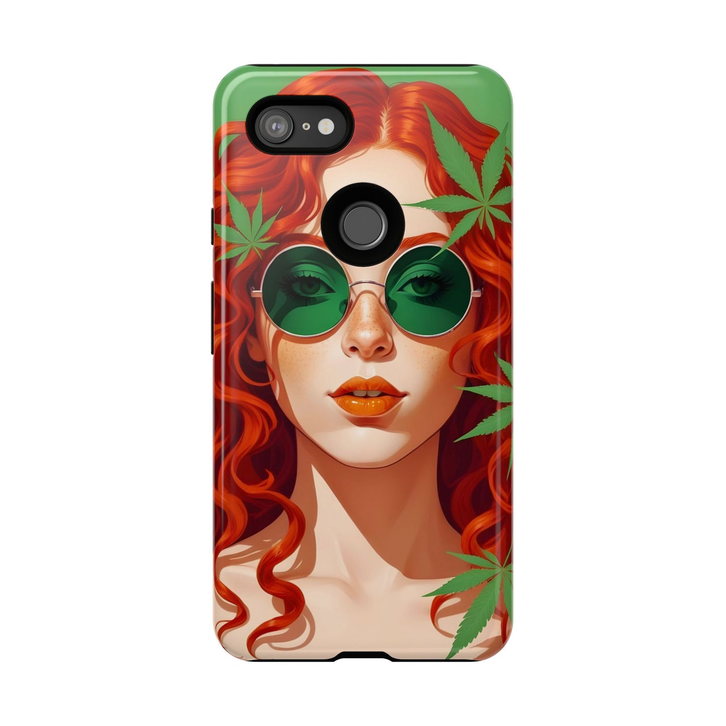 Vibrant Phone Case with Retro Greenery Design, Trendy Case for Casual Look, Gift for Her, Summer Vibes, Unique Phone Accessory