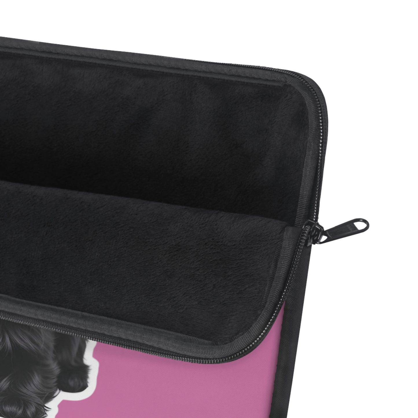 Cute Puppy Laptop Sleeve with Adorable Dog Design, Dog Lover Gift, Laptop Case, Pet Owner Accessory, Pink Sleeve