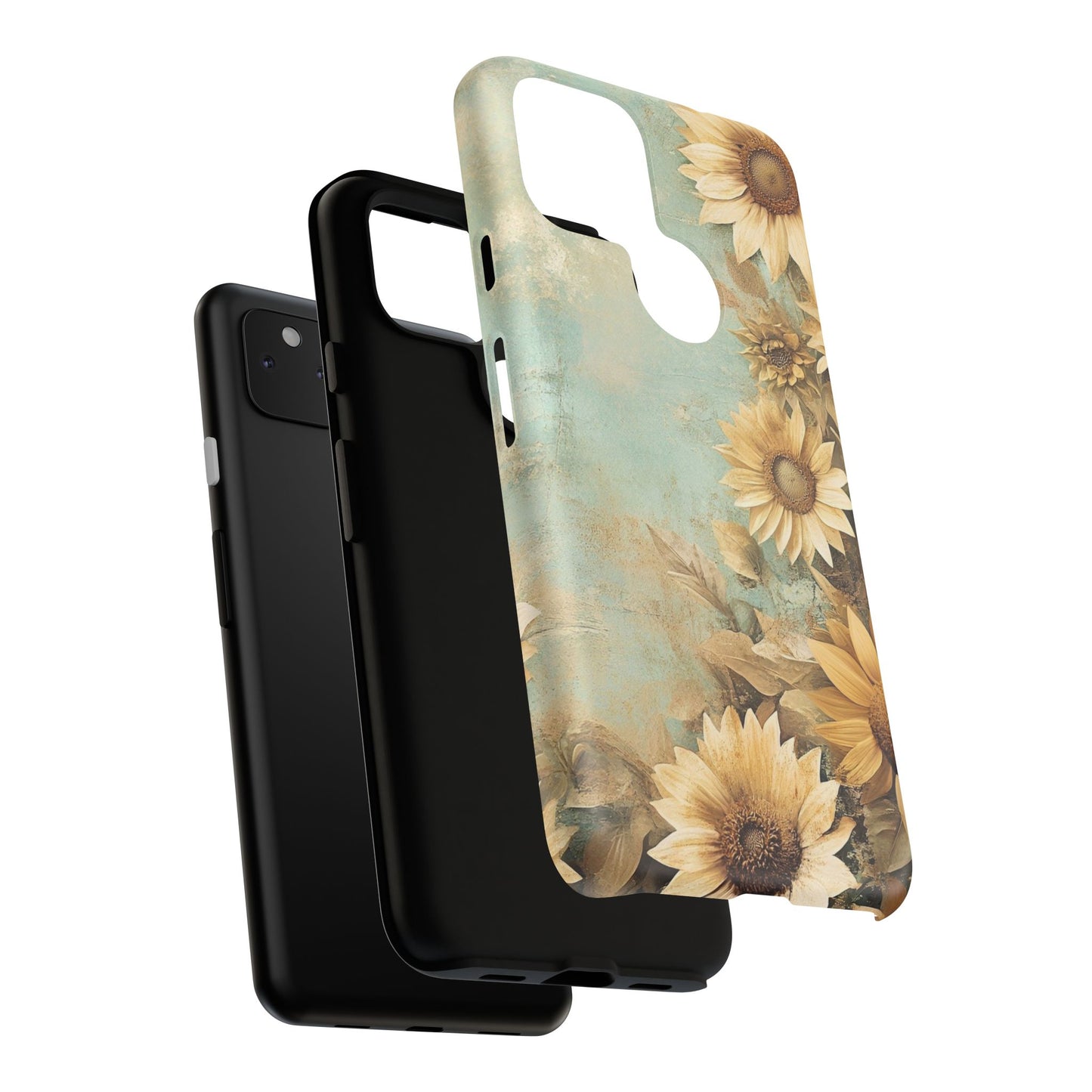 Sunflower Phone Case, Tough Shell Floral Cover, Nature Inspired Gift, Durable Protective Case, Perfect for Spring and Summer