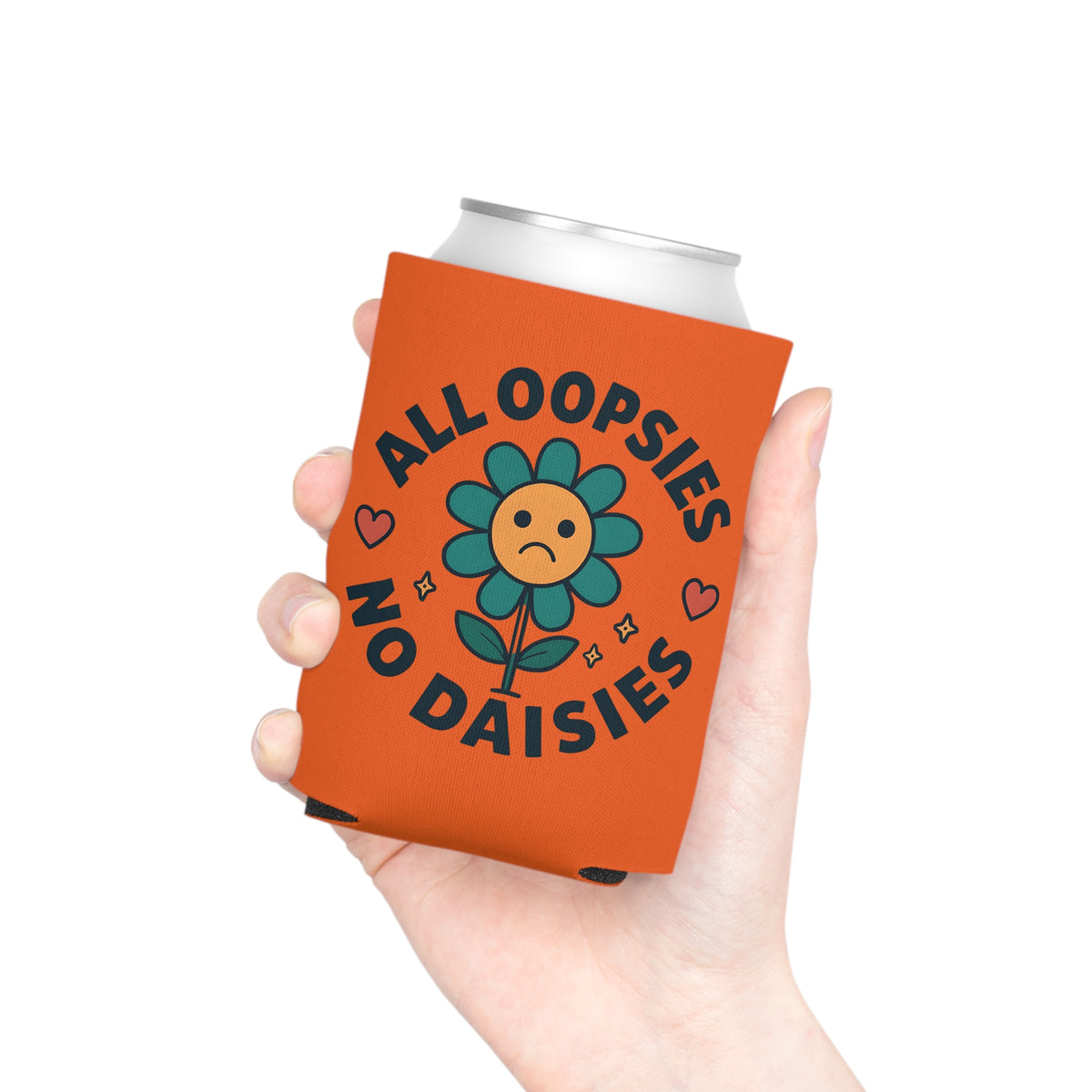 Cheerful Can Cooler with Flower Design - Great for Parties, Picnics, Gifts, Beach Days, and Summer Celebrations