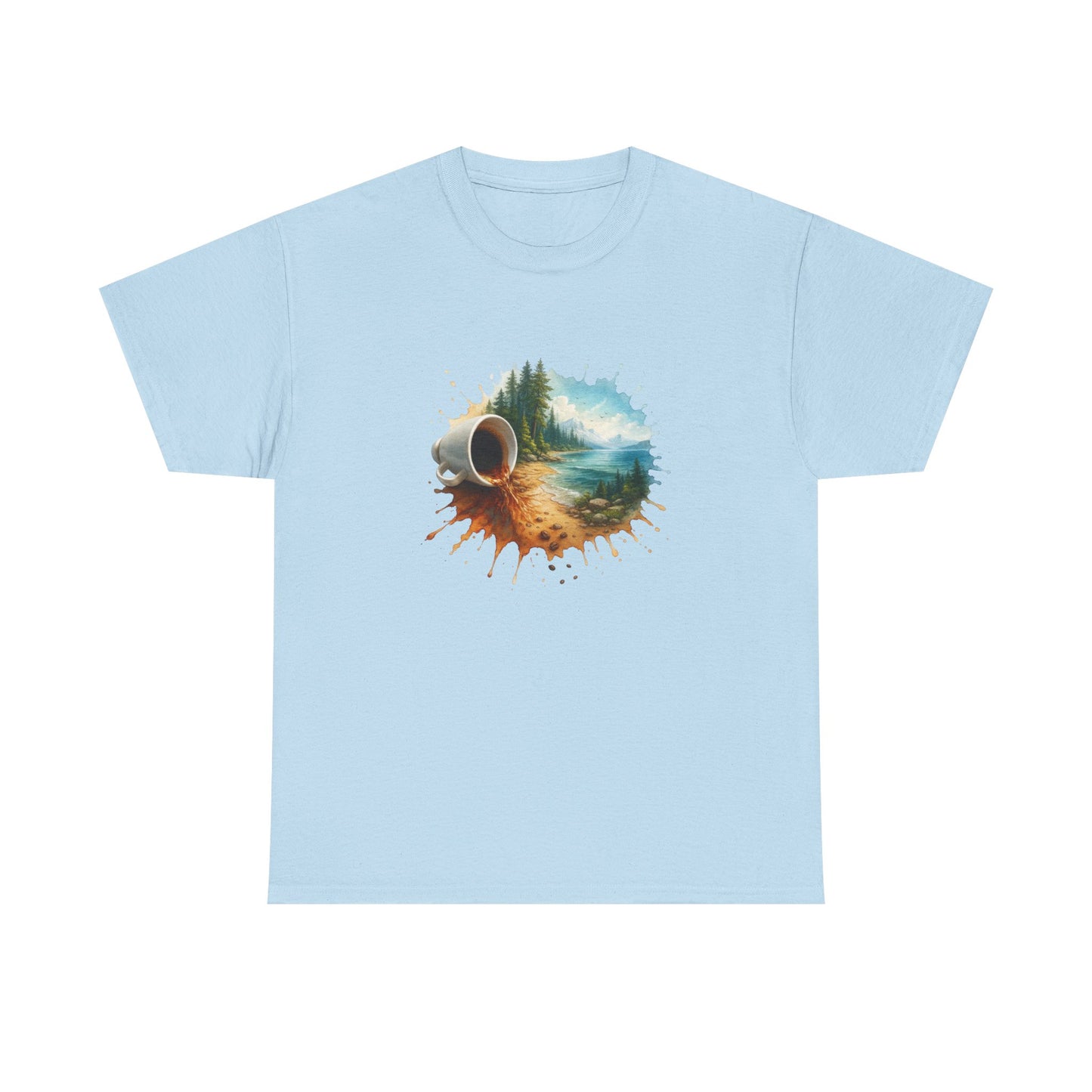 Nature-Inspired Unisex Heavy Cotton Tee, Casual Outfit, Gift for Nature Lovers, Camping Apparel, Outdoor Adventure Shirt