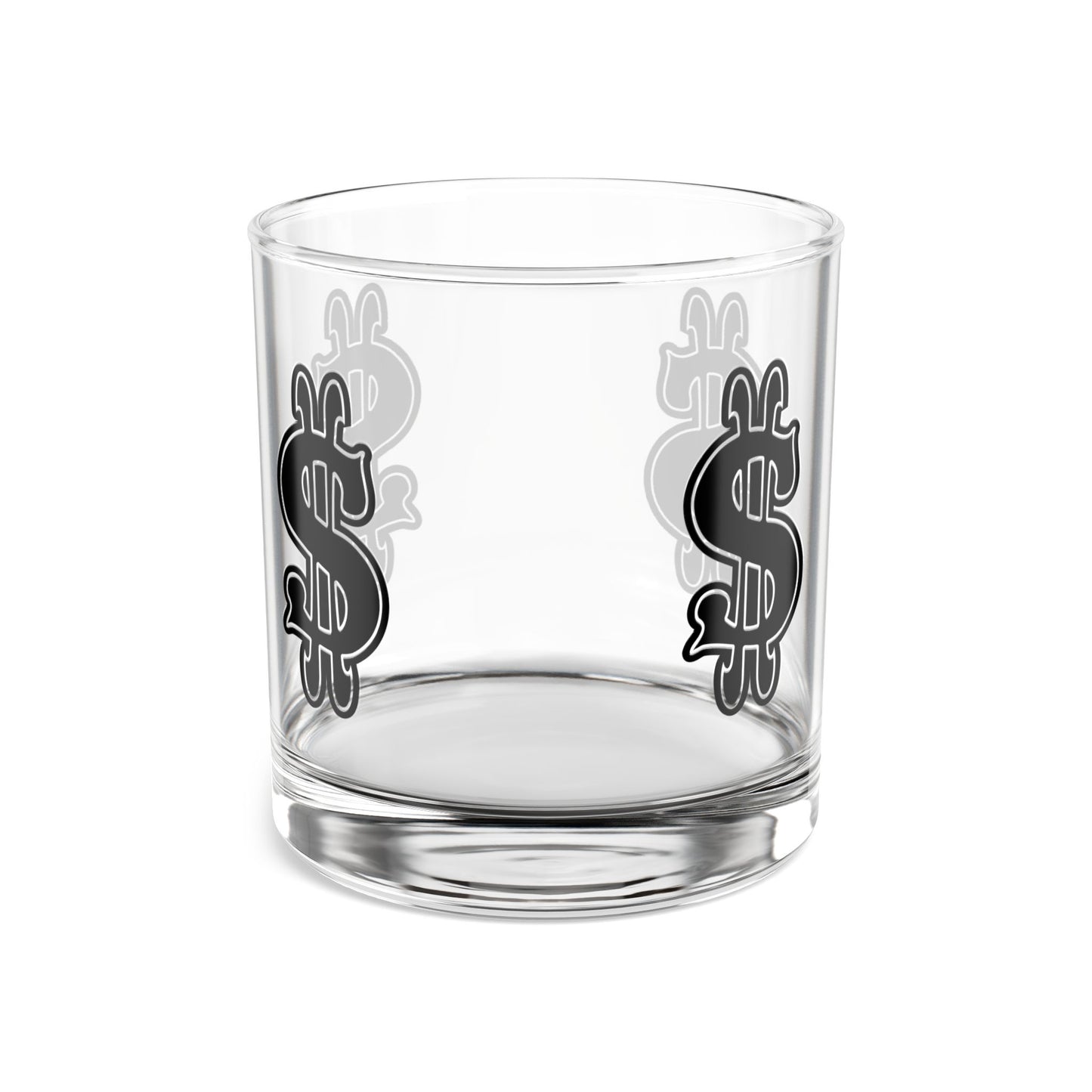 Dollar Sign Rocks Glass, 10oz | Perfect for Drinks, Home Bar Decor, Gift for Him, Wedding, Birthday, Celebration