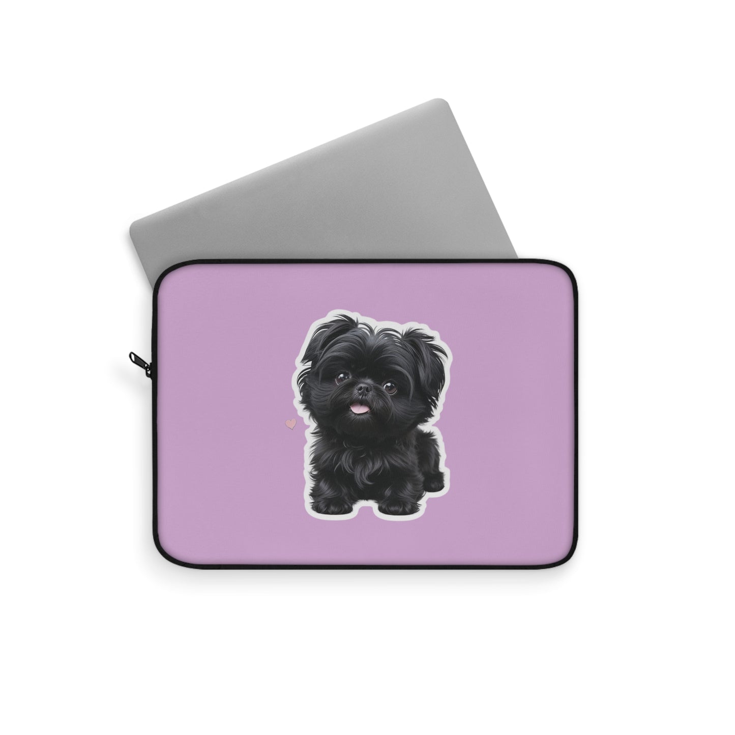 Cute Puppy Laptop Sleeve with Adorable Dog Design, Dog Lover Gift, Laptop Case, Pet Owner Accessory, Pink Sleeve