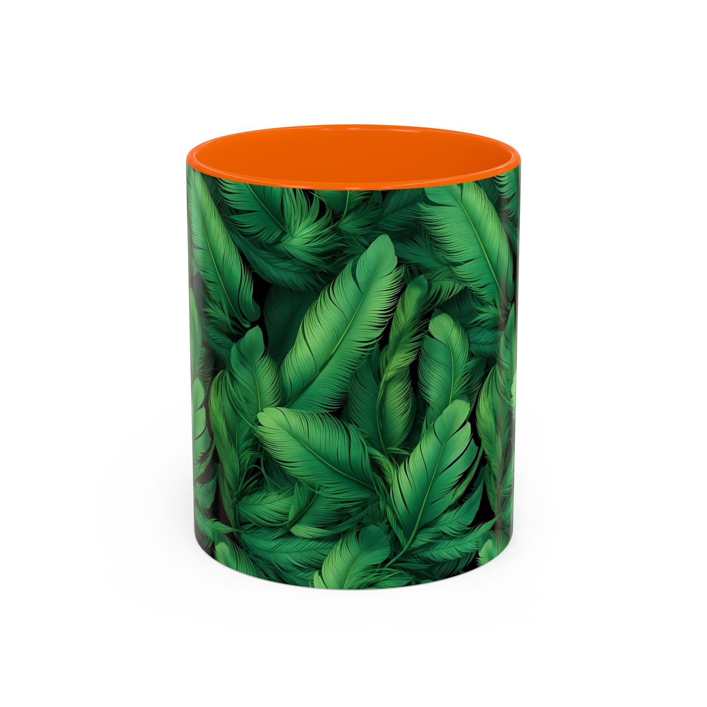 Tropical Leaf Coffee Mug - Green Botanical Drinkware, Ideal Gift for Nature Lovers, Home Decor, Tropical Theme, Eco-Friendly Beverage