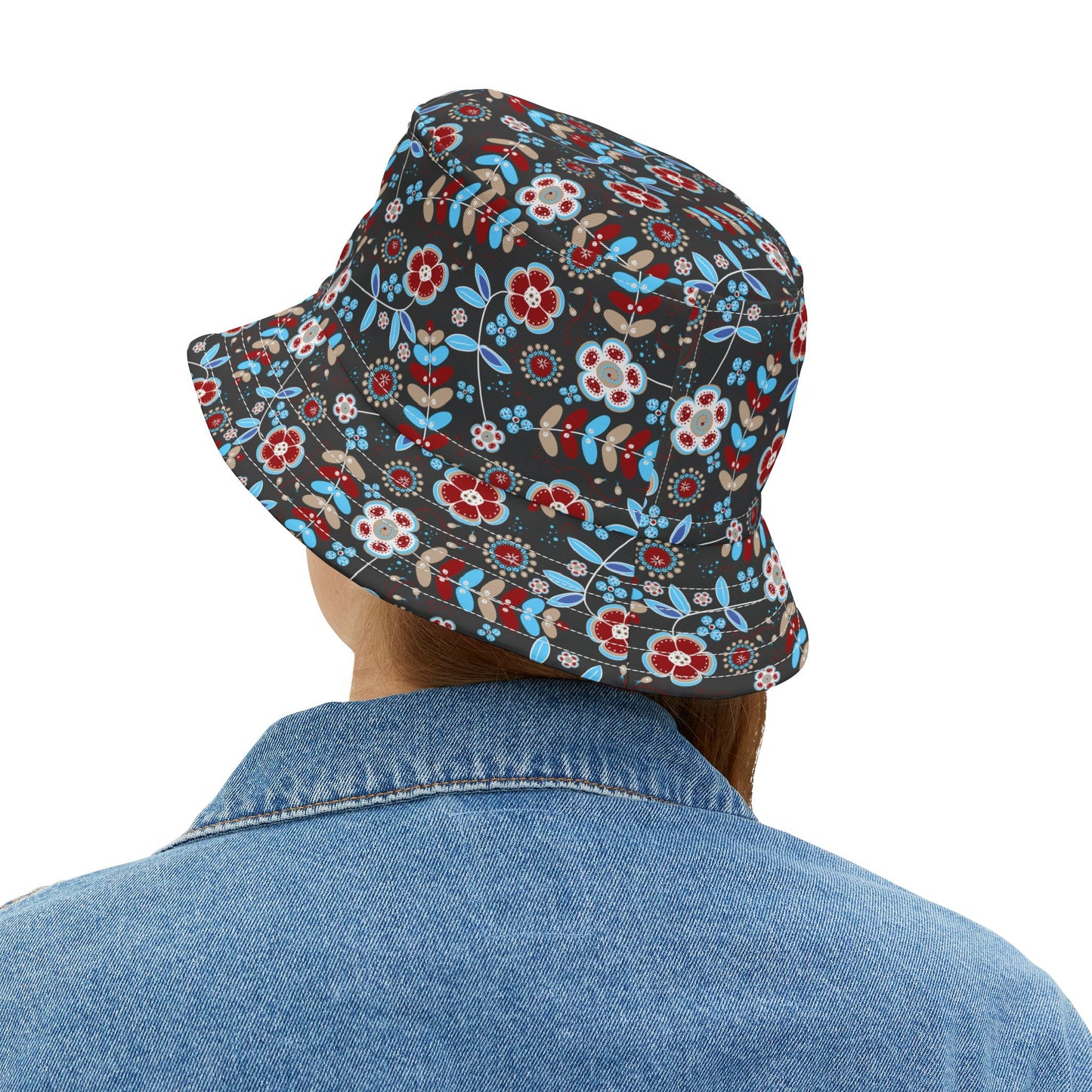 Floral Print Bucket Hat - Summer Accessory, Beach Hat, Festival Gear, Unisex Hat, Gift for Her, Outdoor Wear