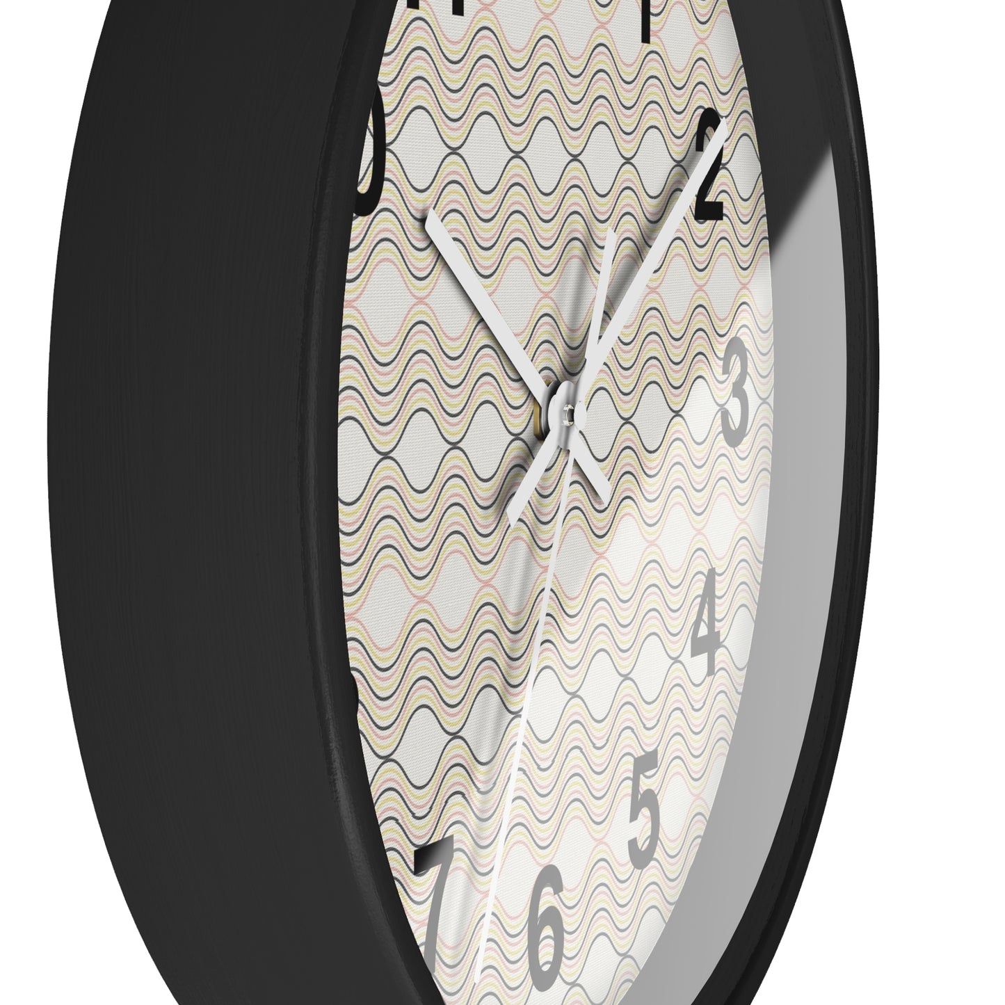 Modern Wave Pattern Wall Clock, Home Decor, Unique Gift, Coastal Vibes, Timepiece, Minimalist Design, Office Decor