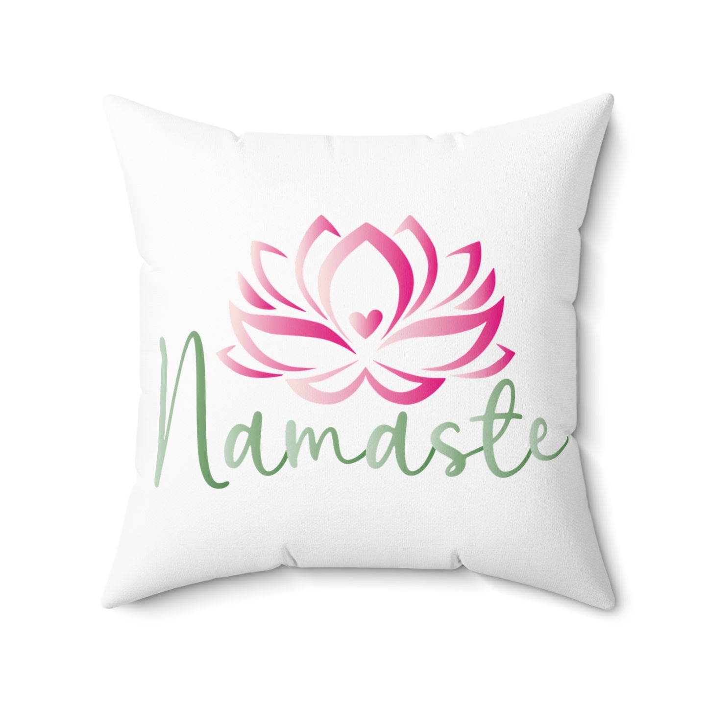 Namaste-Inspired Spun Polyester Square Pillow | Meditation Decor, Yoga Gift, Relaxation Cushion, Home Serenity, Mindfulness Accent