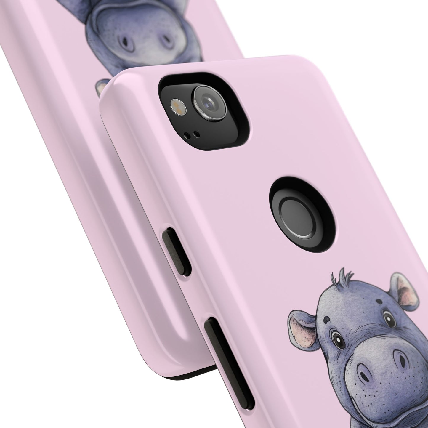 Cute Hippo Phone Case - Tough Cases, Animal Phone Cover, Kawaii Accessories, Gifts for Kids, Unique Tech Gear