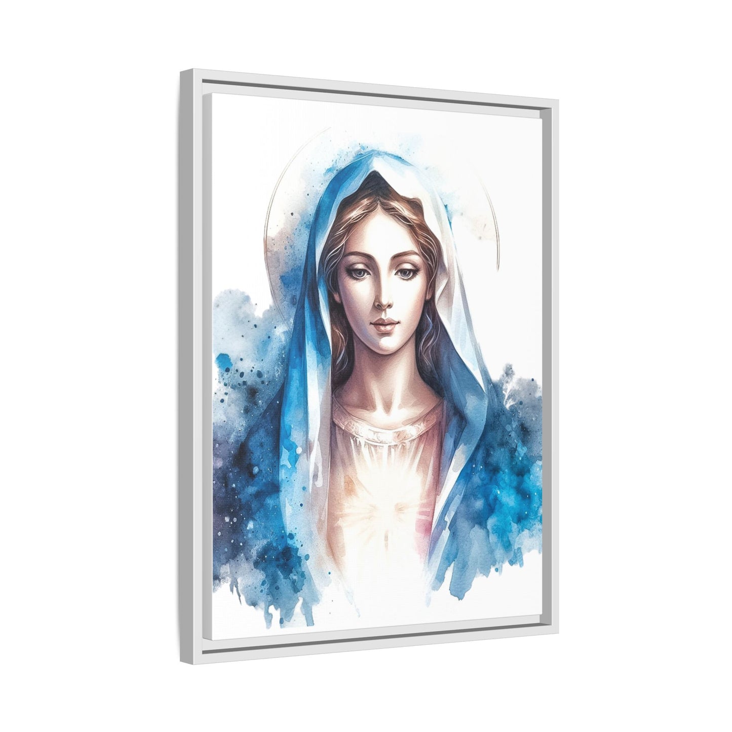 Framed Canvas Art Print, Spiritual Decor, Religious Artwork, Wall Decor, Gift for Faith, Elegant Home Decoration