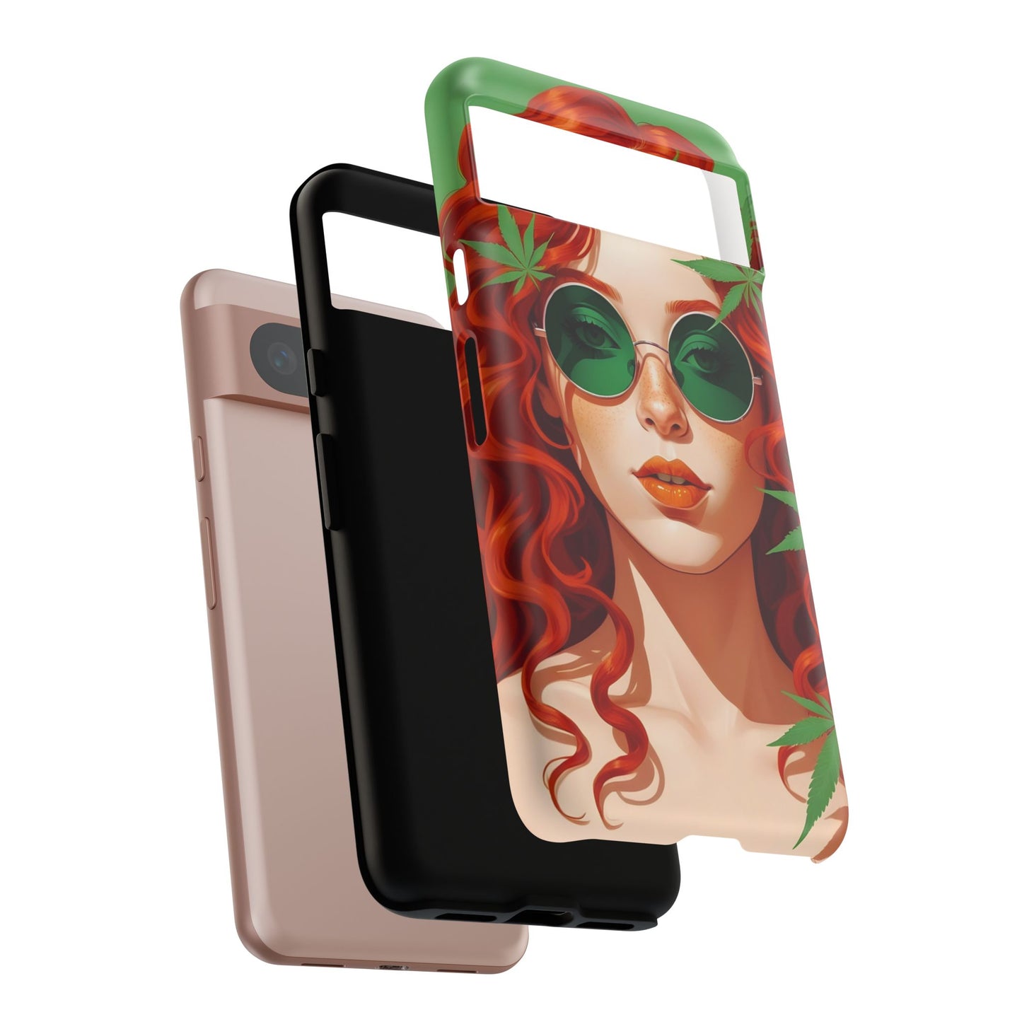 Vibrant Phone Case with Retro Greenery Design, Trendy Case for Casual Look, Gift for Her, Summer Vibes, Unique Phone Accessory