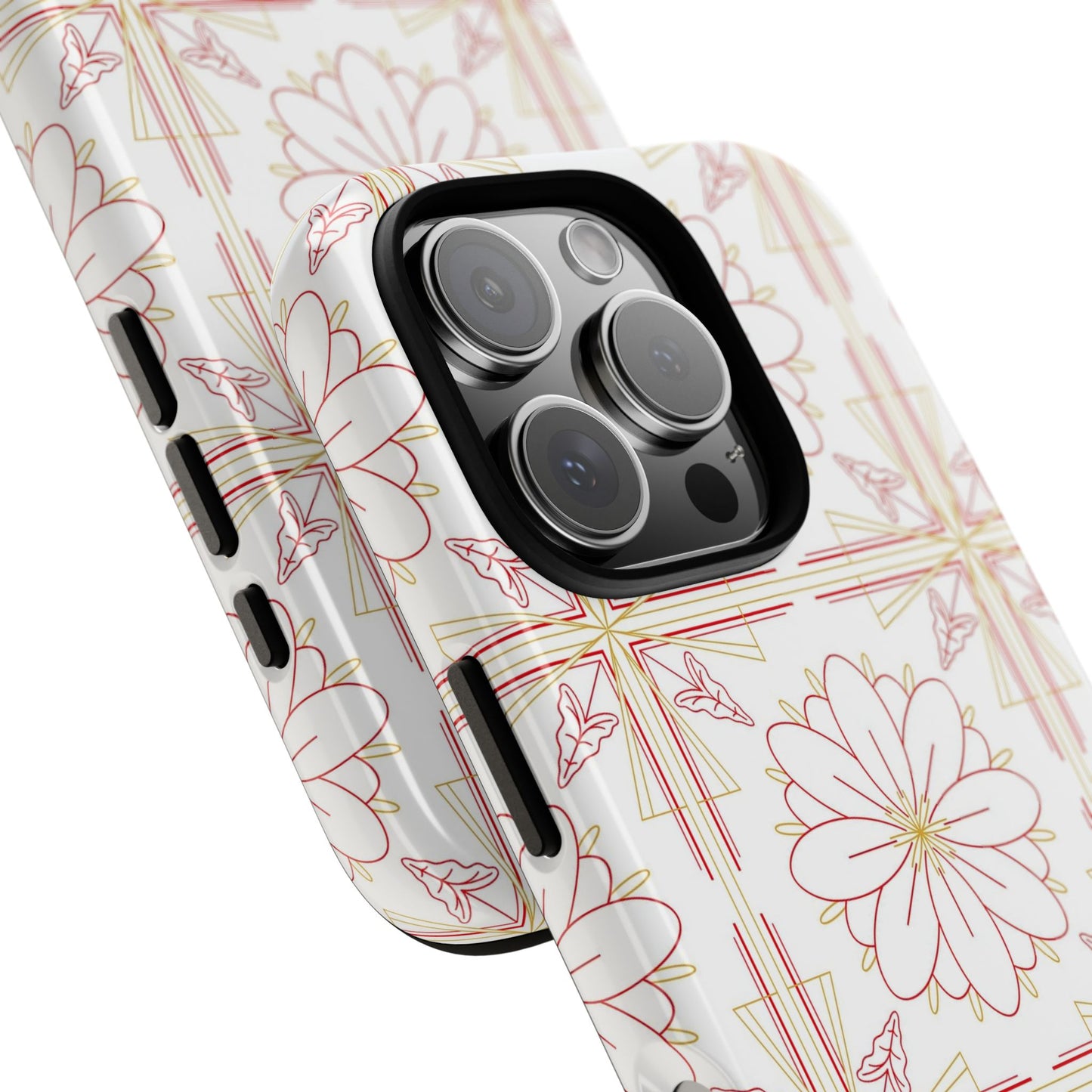 Floral Pattern Phone Case - Stylish Tough Case, Flower Design, Cute Mobile Cover, Phone Accessory, Gift for Her, Spring Style