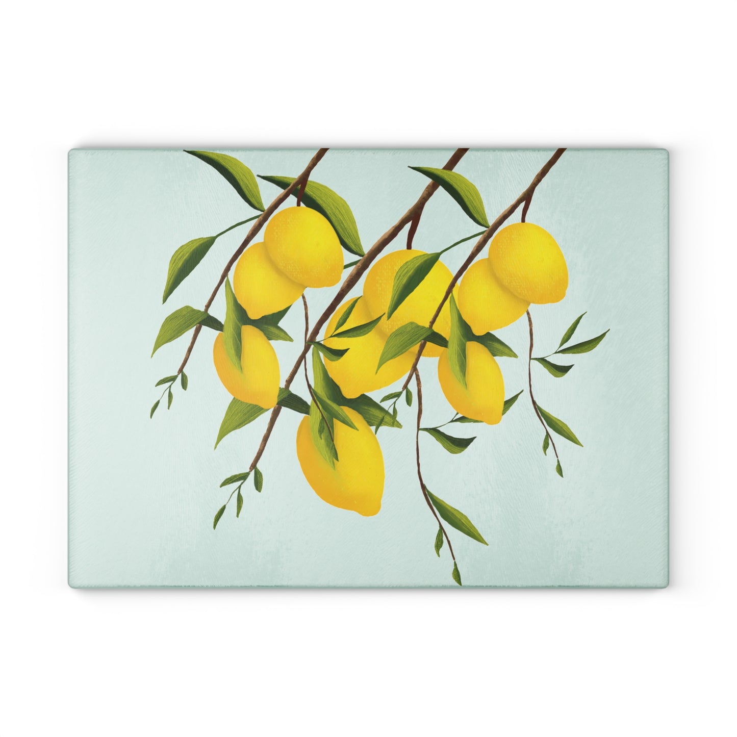 Lemon Glass Cutting Board - Bright Kitchen Decor, Home Gift, Cooking Accessory, Housewarming Present, Fruit Design