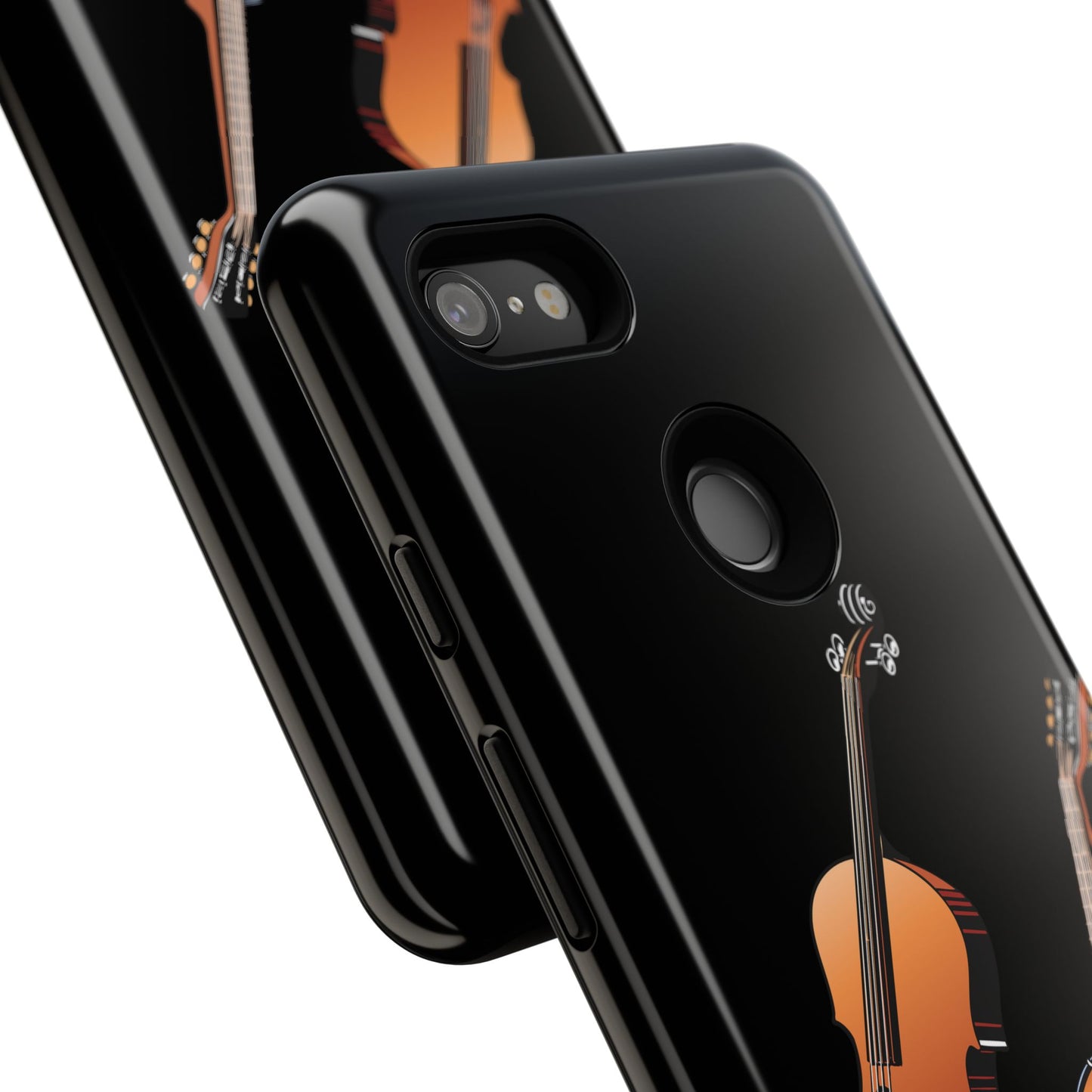 Musical Instrument Phone Case - Violin & Banjo Design, Music Lover Gift, Unique Phone Cover, Holiday Gift, Durable Tough Cases