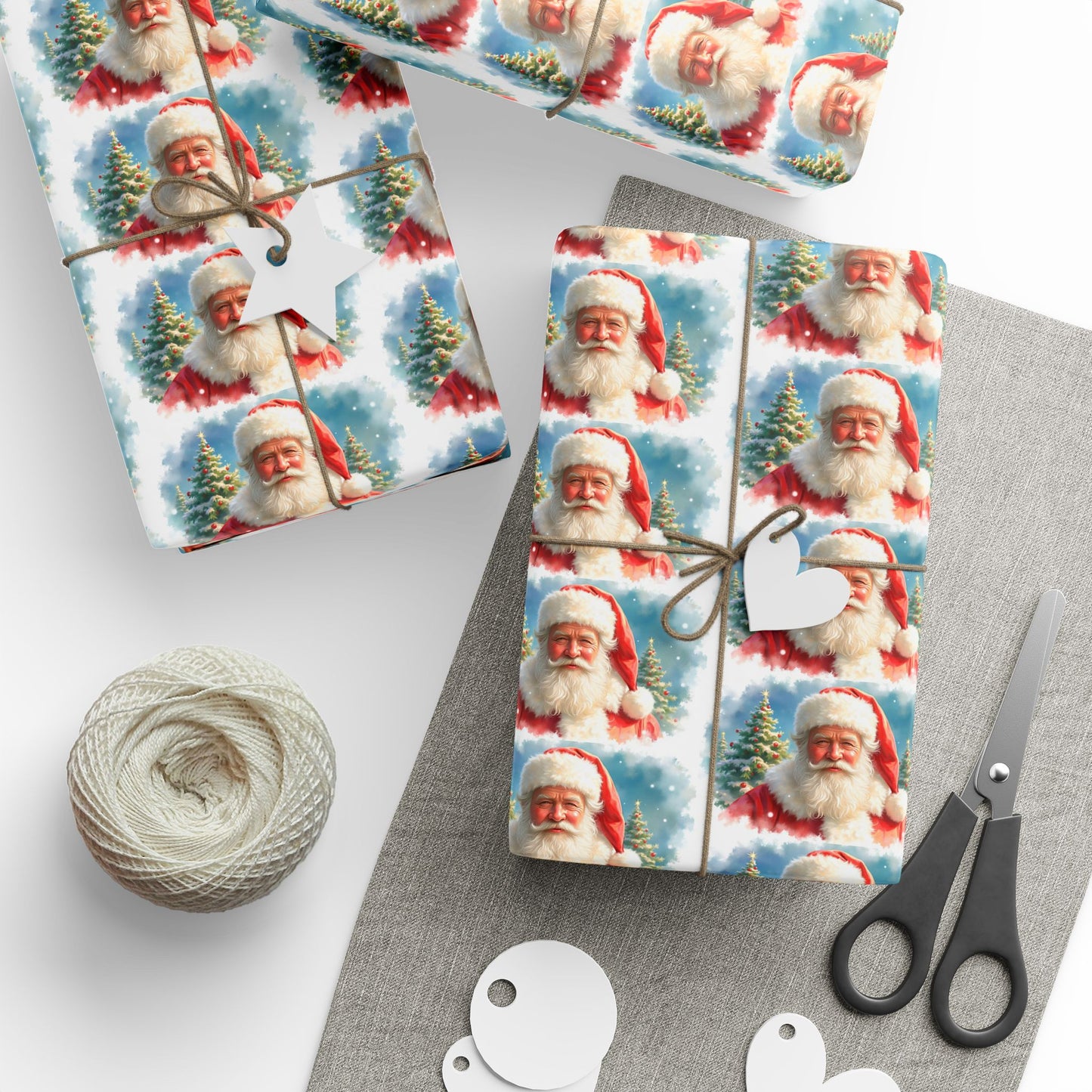 Festive Wrapping Paper | Holiday Gift Wrap, Christmas Decor, Santa Print, Eco-Friendly Wrap, Party Supplies
