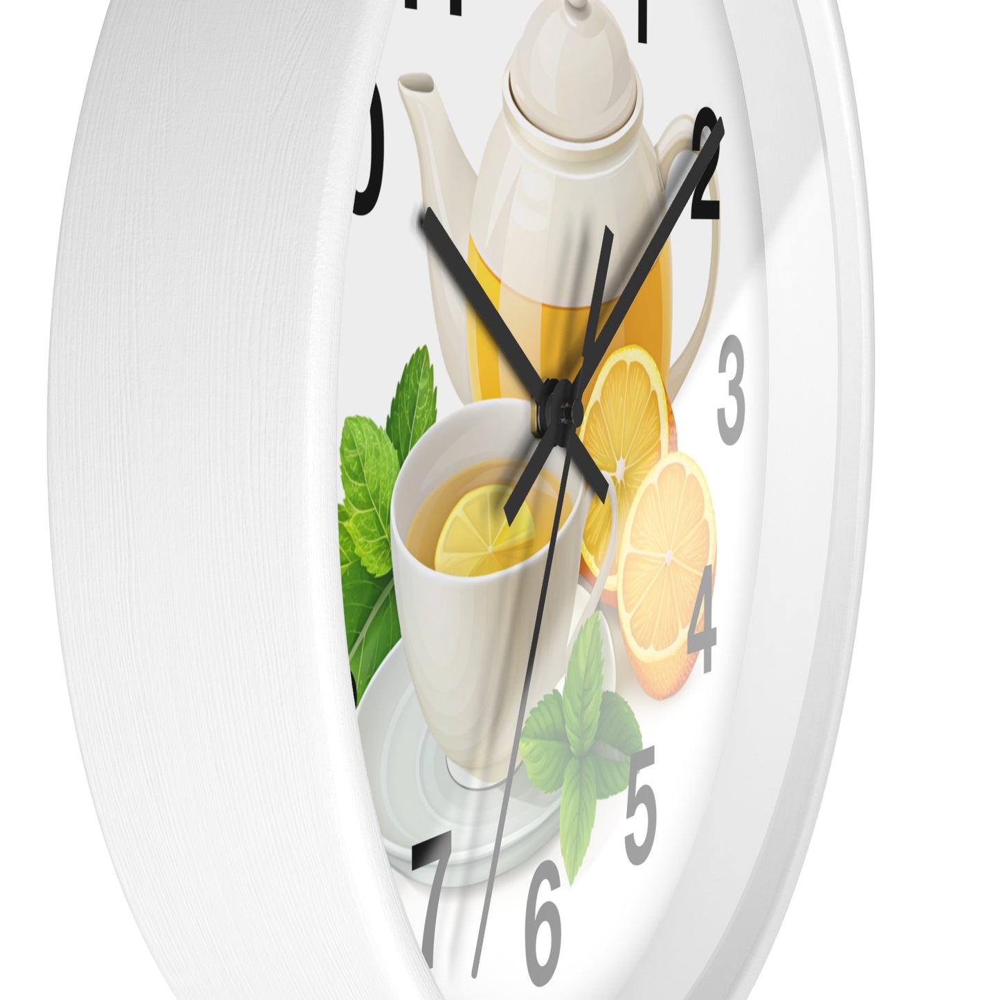 Lemon Tea Wall Clock - Charming Home Decor, Kitchen Wall Art, Gift for Tea Lovers, Modern Clock, Refreshing Vibes
