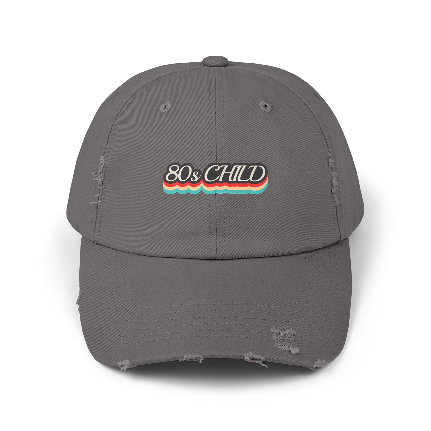 Unisex Distressed Cap- 80s child