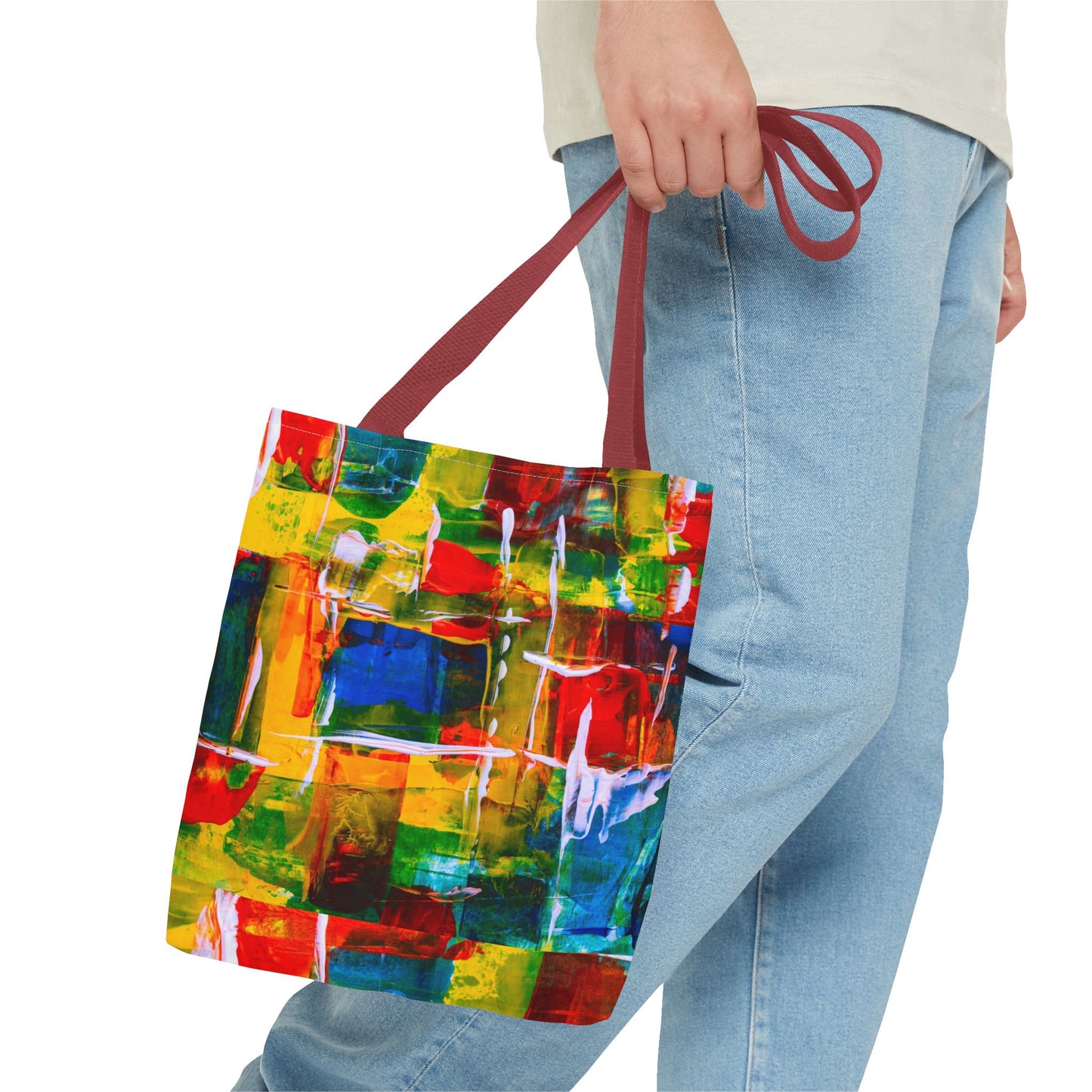 Vibrant Art Tote Bag, Colorful Shopping Bag, Summer Tote, Beach Bag