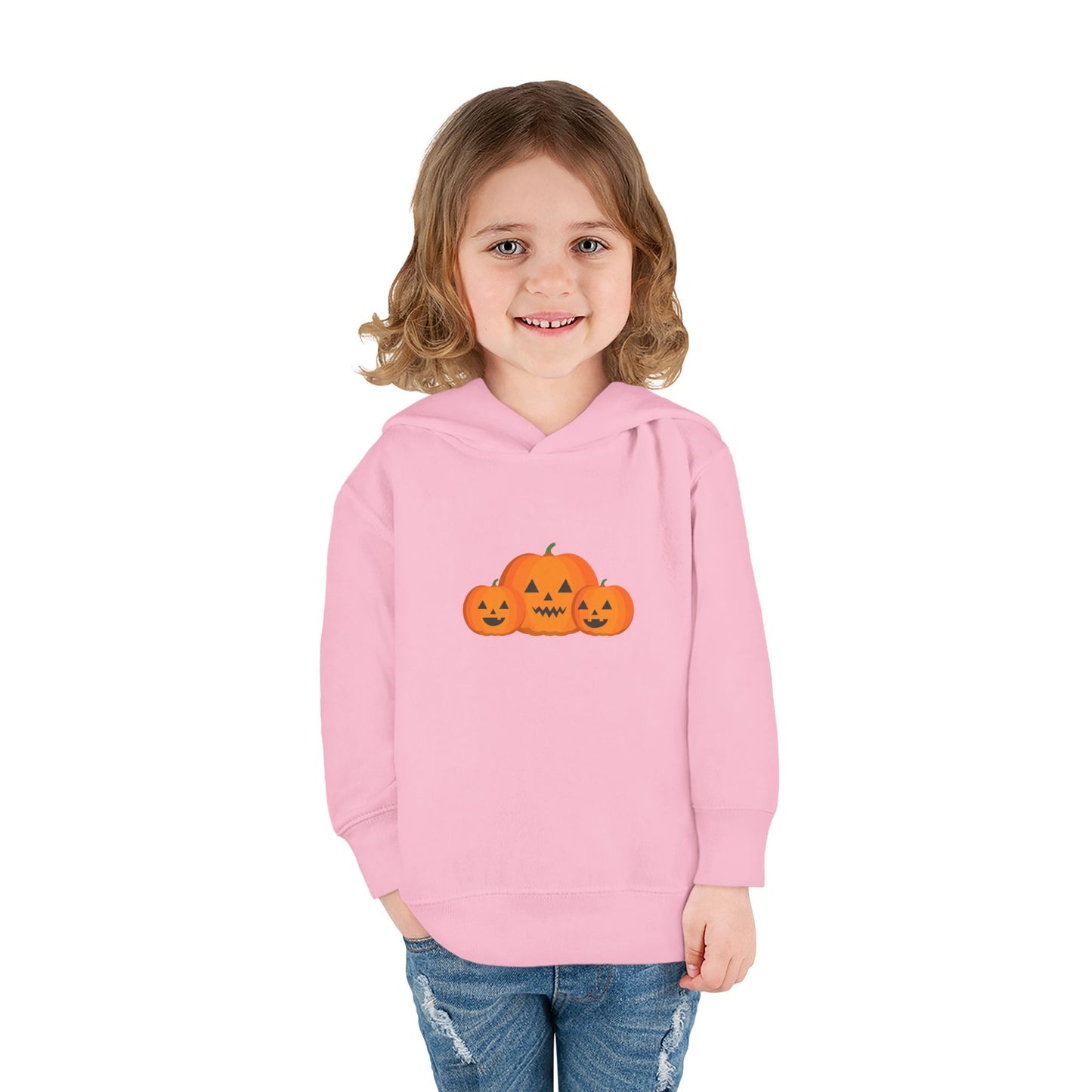 Halloween Pumpkin Toddler Hoodie, Cozy Autumn Wear, Kid's Holiday Sweatshirt, Fall Outfit, Trick-or-Treat Apparel