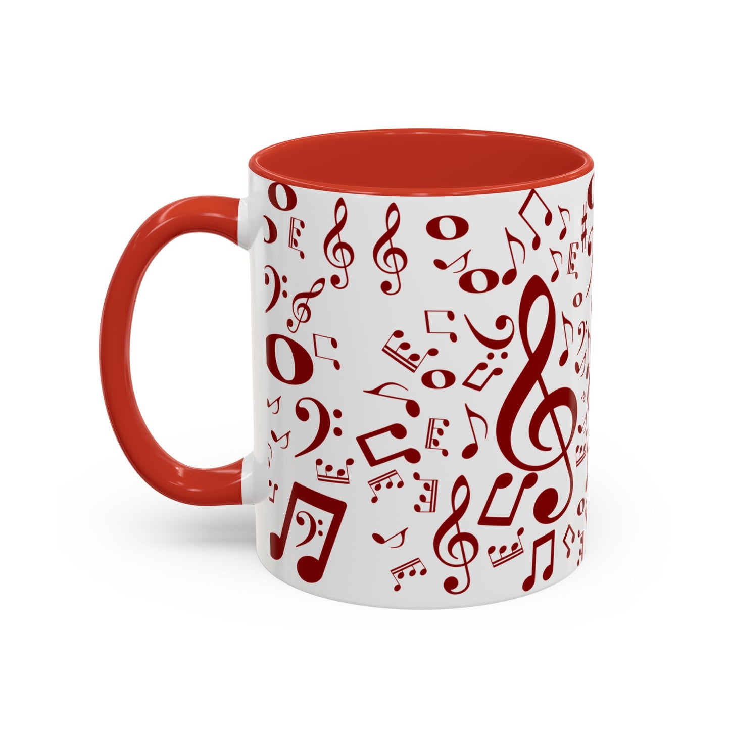 Accent Coffee Mug (11, 15oz) - Musical Notes