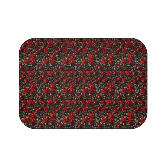 Vintage Floral Bath Mat, Elegant Rose Design Mat, Floral Home Decor, Bathroom Accessories, Cozy Gift Idea
