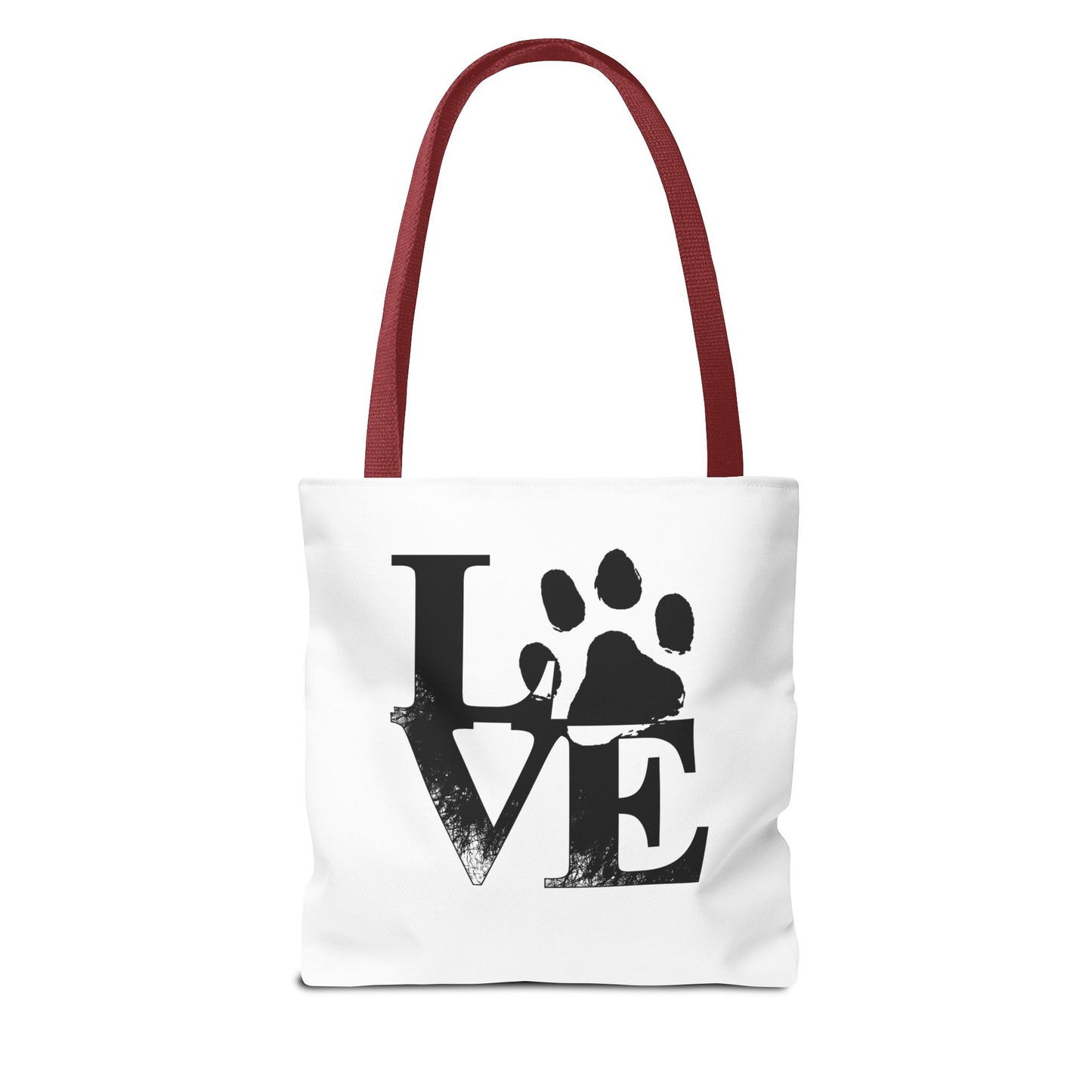 Love Paw Print Tote Bag, Pet Lover's Gift, Eco-Friendly Shopping Bag, Animal Rescue Fundraiser, Personalized Pet Tote