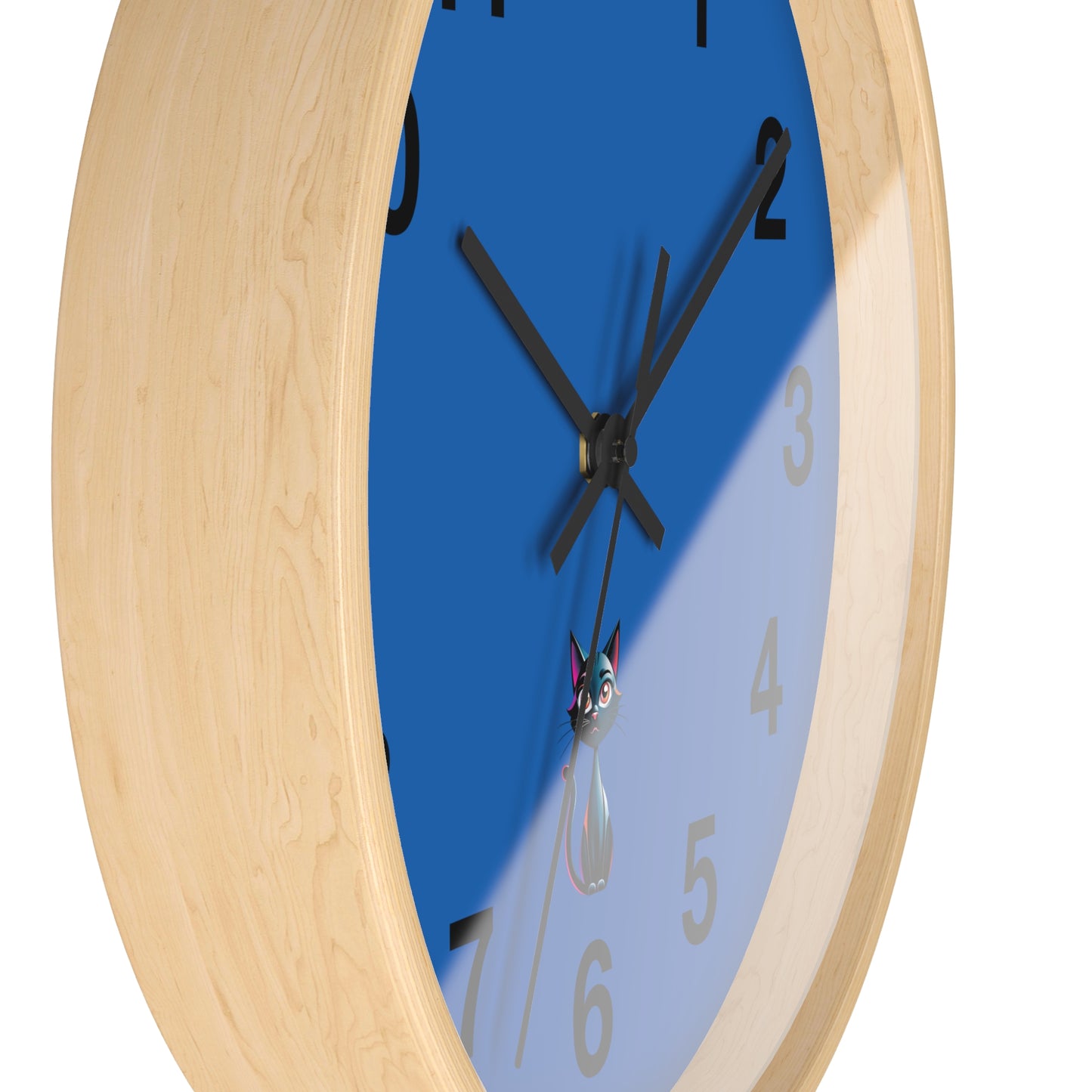 Cute Cat Wall Clock | Fun Home Decor, Cat Lovers Gift, Unique Wall Art, Cat Themed Birthday Gift, Colorful Clock