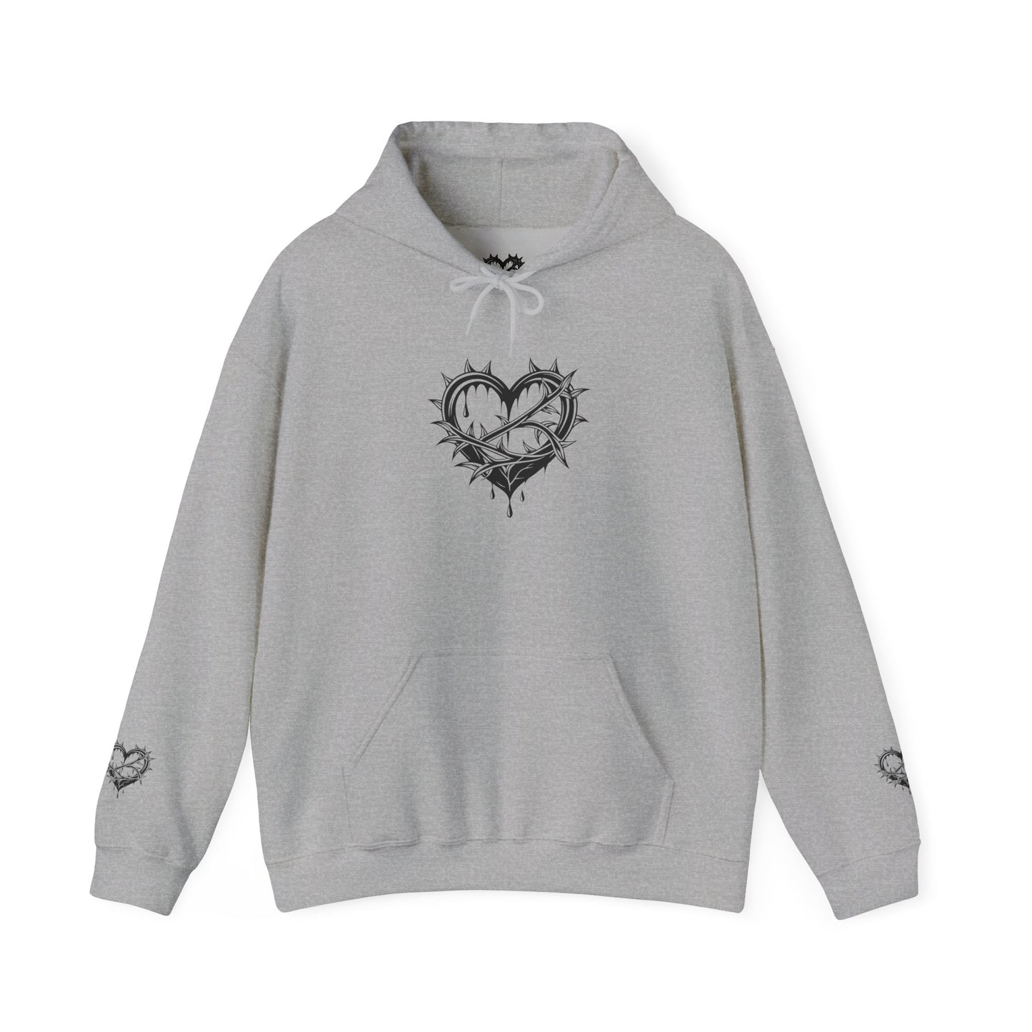 Chic Hooded Sweatshirt with Heart Design - Cozy Streetwear, Perfect Gift for Friends, Casual Style, Empowering Sayings, Unisex Fashion