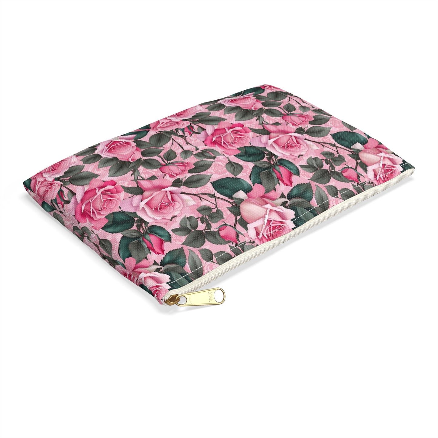 Floral Accessory Pouch - Perfect for Travel, Makeup, and Organizing, Gifts for Her, Bridal Accessories, Rose Pattern Clutch