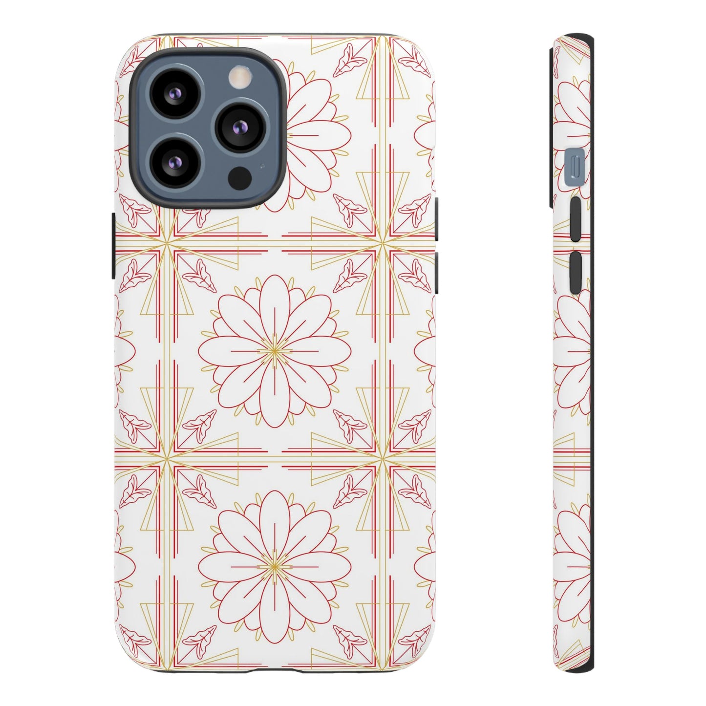 Floral Pattern Phone Case - Stylish Tough Case, Flower Design, Cute Mobile Cover, Phone Accessory, Gift for Her, Spring Style
