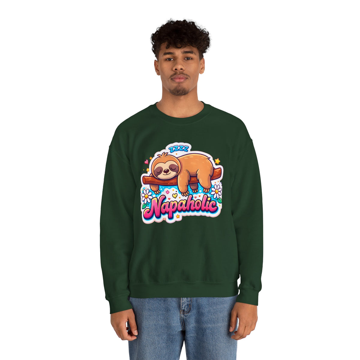 Napaholic Sweatshirt — Cute Sloth Nap Lover Crewneck