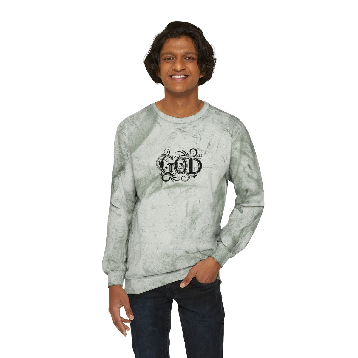 Colorful Inspirational Crewneck Sweatshirt, Unisex Sweatshirt, God Sweatshirt, Casual Wear, Color Blast, Birthday Gift, Spiritual Gift