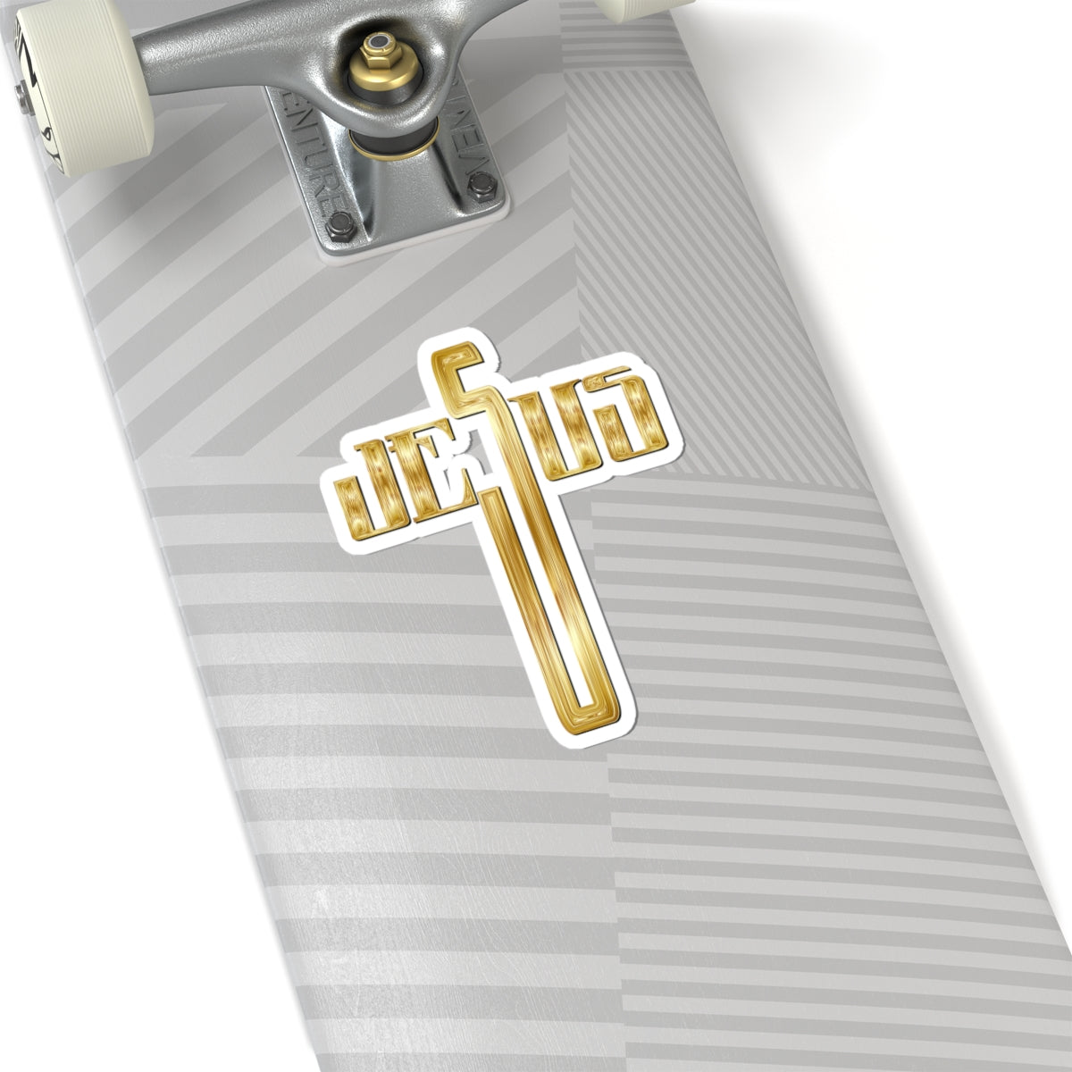 Gold Jesus Kiss-Cut Stickers - Faithful Decor for Laptops, Journals, Bibles, Gifts for Christians, Religious Reminders