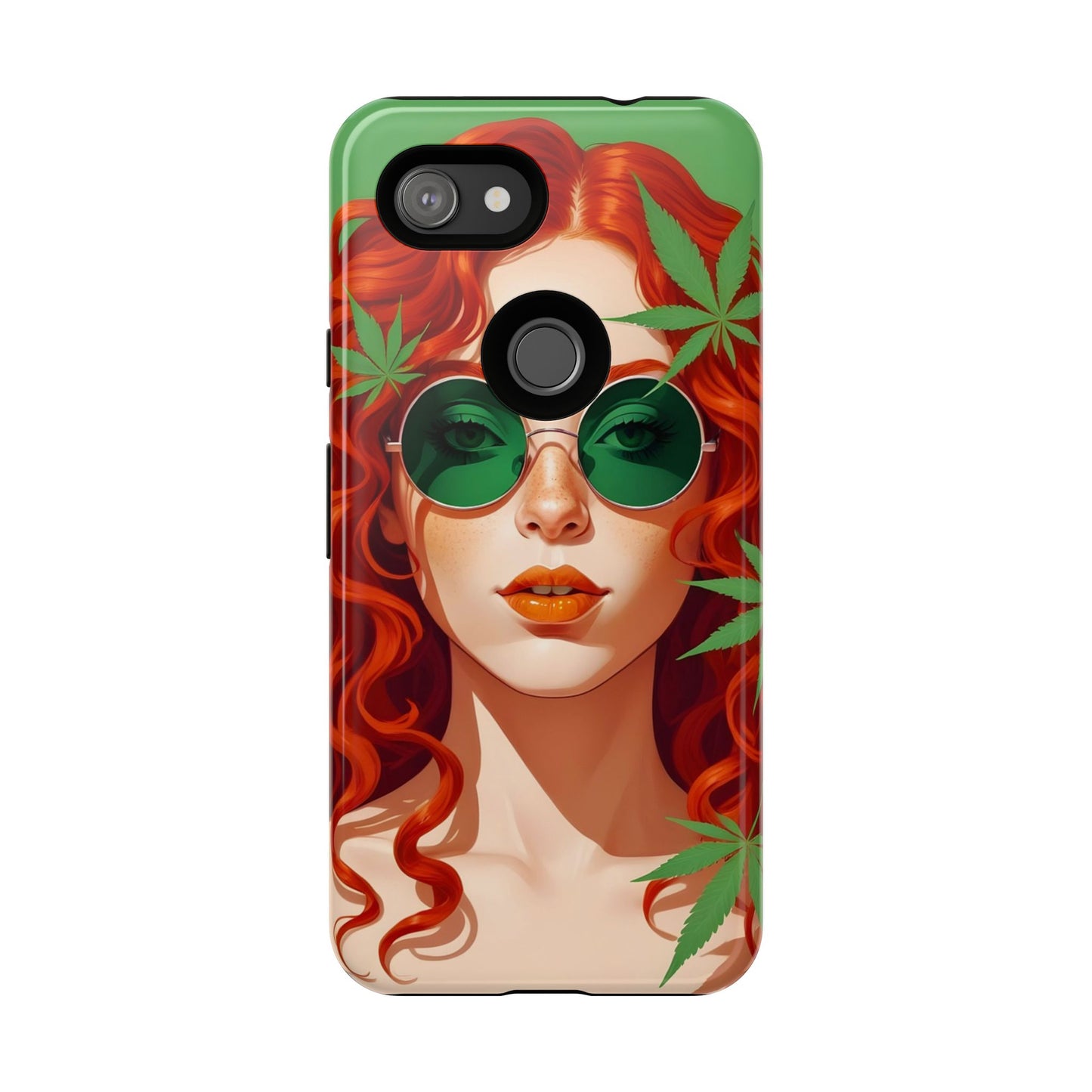 Vibrant Phone Case with Retro Greenery Design, Trendy Case for Casual Look, Gift for Her, Summer Vibes, Unique Phone Accessory