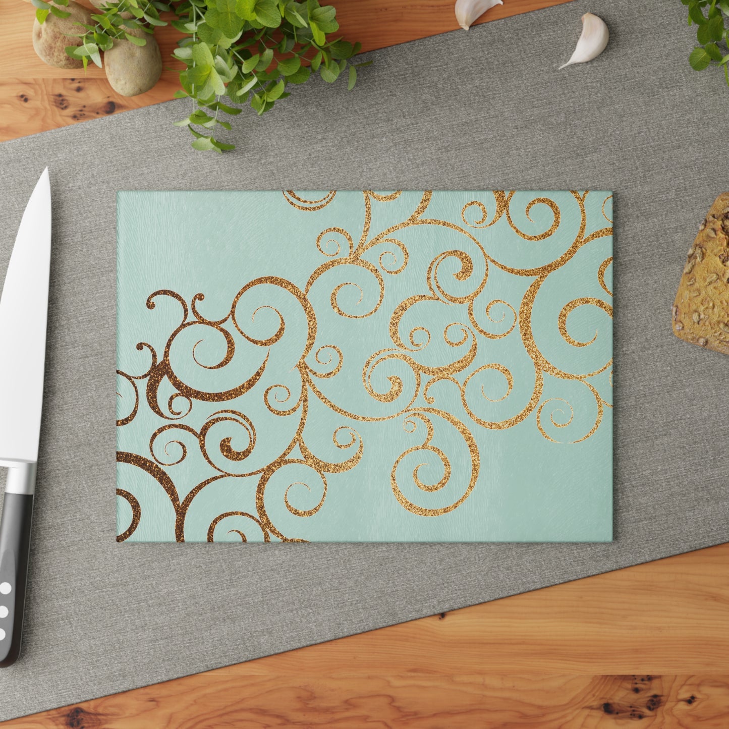 Elegant Swirl Glass Cutting Board | Kitchen Decor, Housewarming Gift, Baking Accessory, Wedding Gift, Unique Kitchen Gift