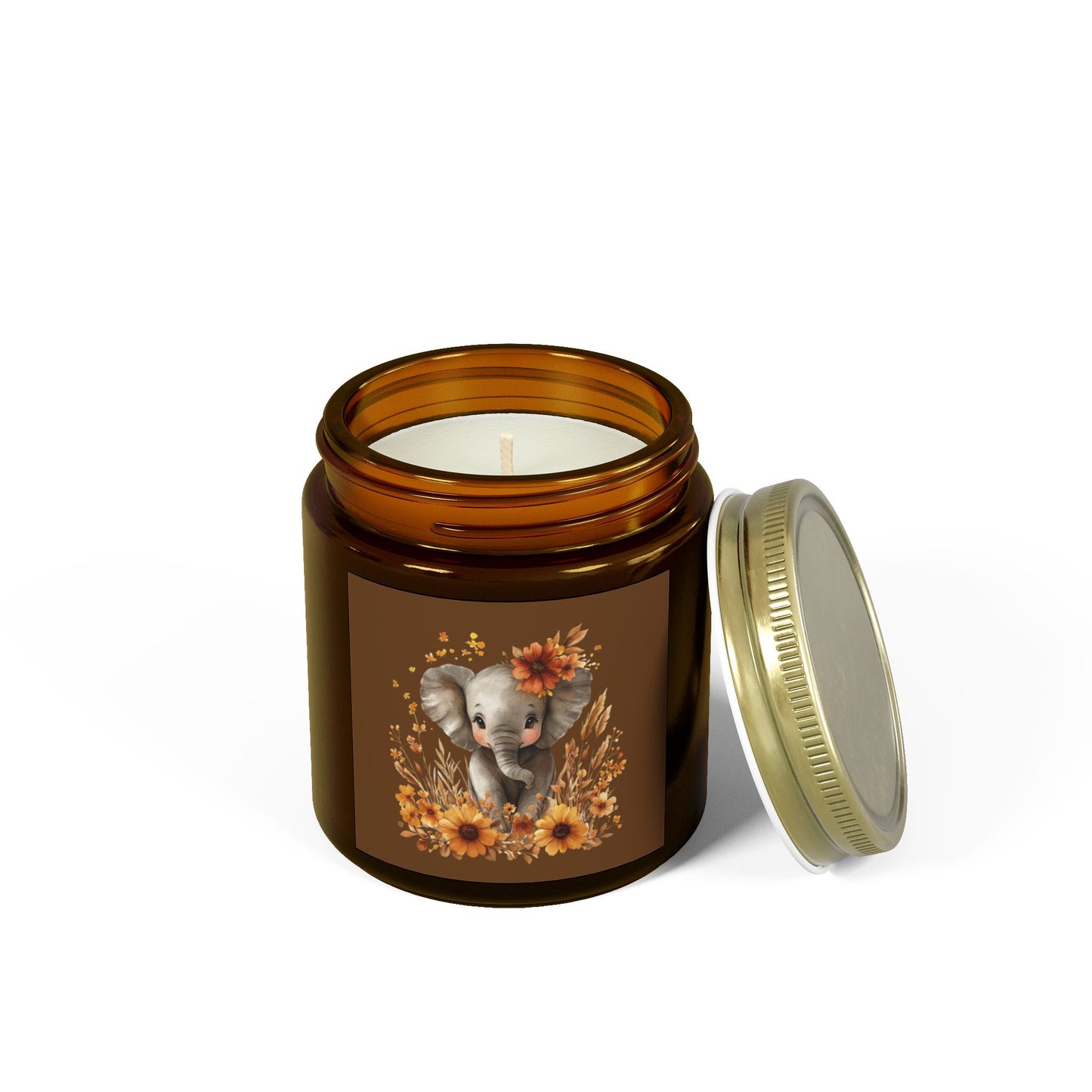 Whimsical Elephant Scented Candle - Coconut Apricot Wax for Home Decor, Gifts, Relaxation, Baby Showers, Birthday Celebrations
