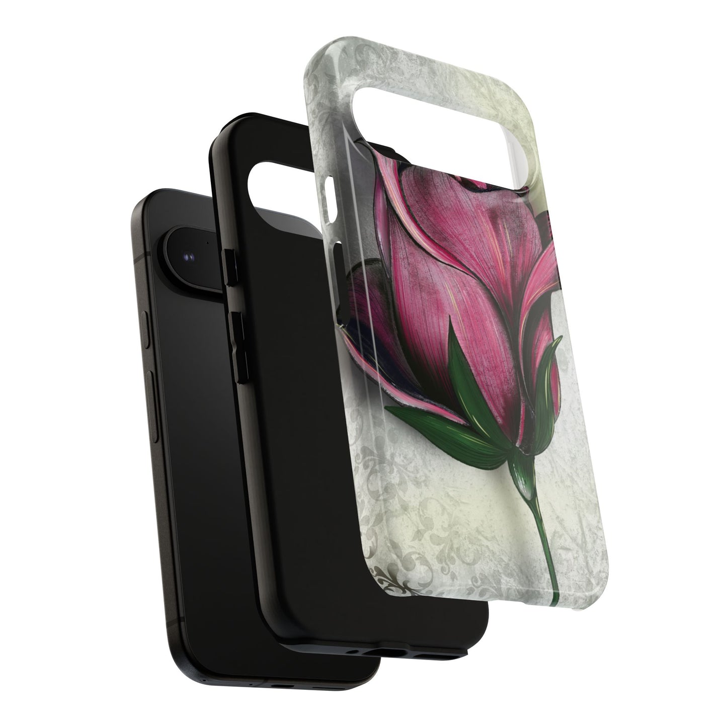 Rose Phone Case – Tough Cases, Floral Phone Cover, Gift for Her, Minimalist Design, Nature Lover's Accessory, Birthday Gift Idea