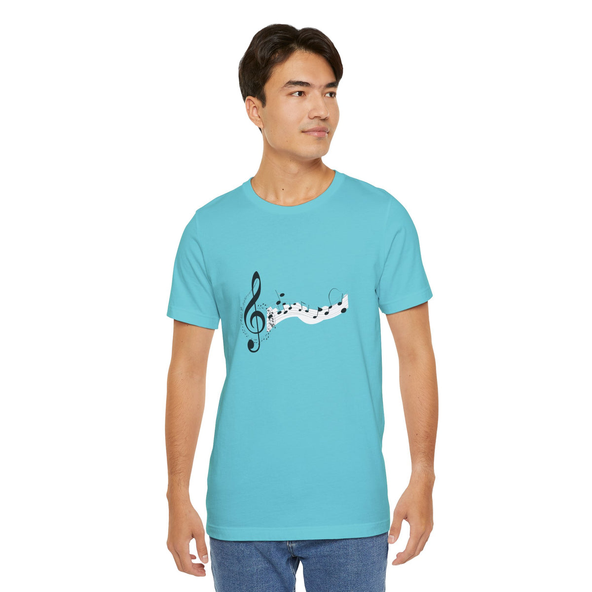 Musical Notes Short Sleeve Tee for Music Lovers