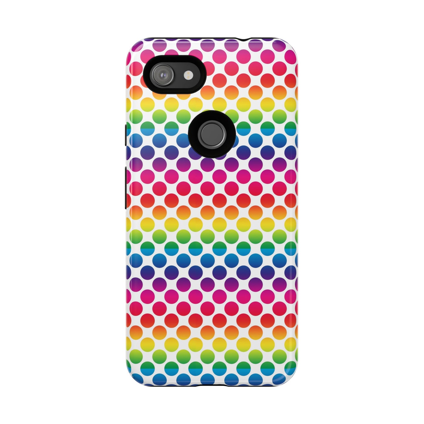 Rainbow Dot Phone Case, Colorful Phone Cover, Fun Phone Accessory, Gift for Friends, Trendy Mobile Case