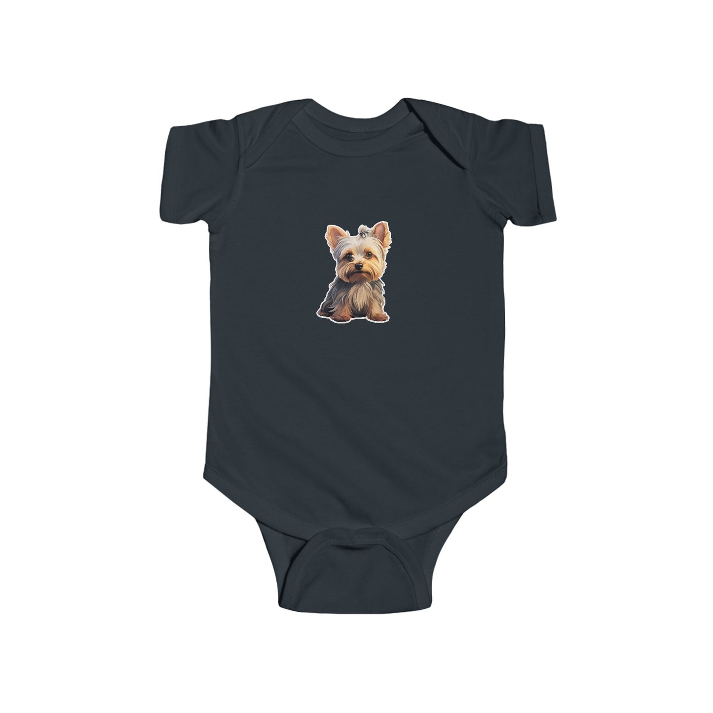 Yorkie Puppy Infant Bodysuit, Cute Dog Baby Onesie, Baby Shower Gift, Newborn Outfit, Paw Print Baby Clothes