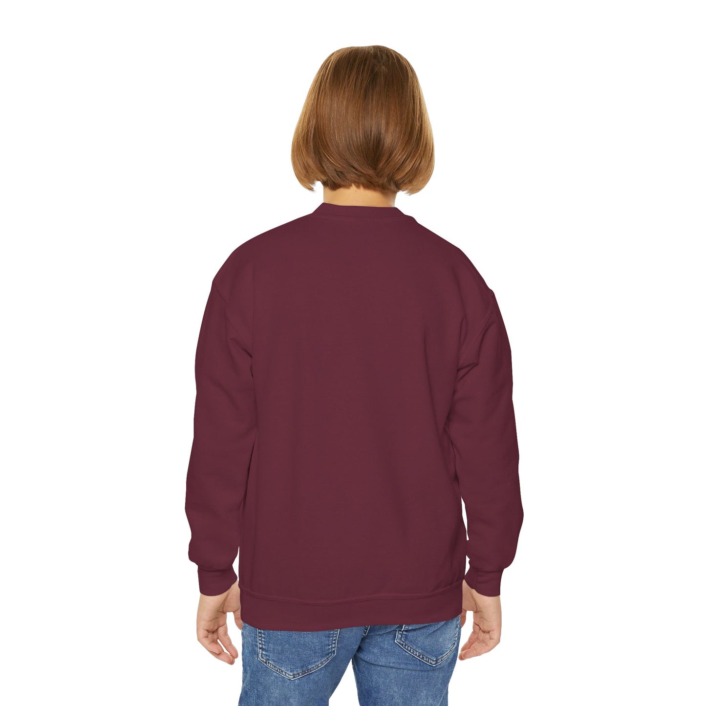 Adorable Elephant Youth Crewneck Sweatshirt, Kids' Casual Wear, Animal Lover Gift, Birthday Present, Cute Sweatshirt for All Seasons