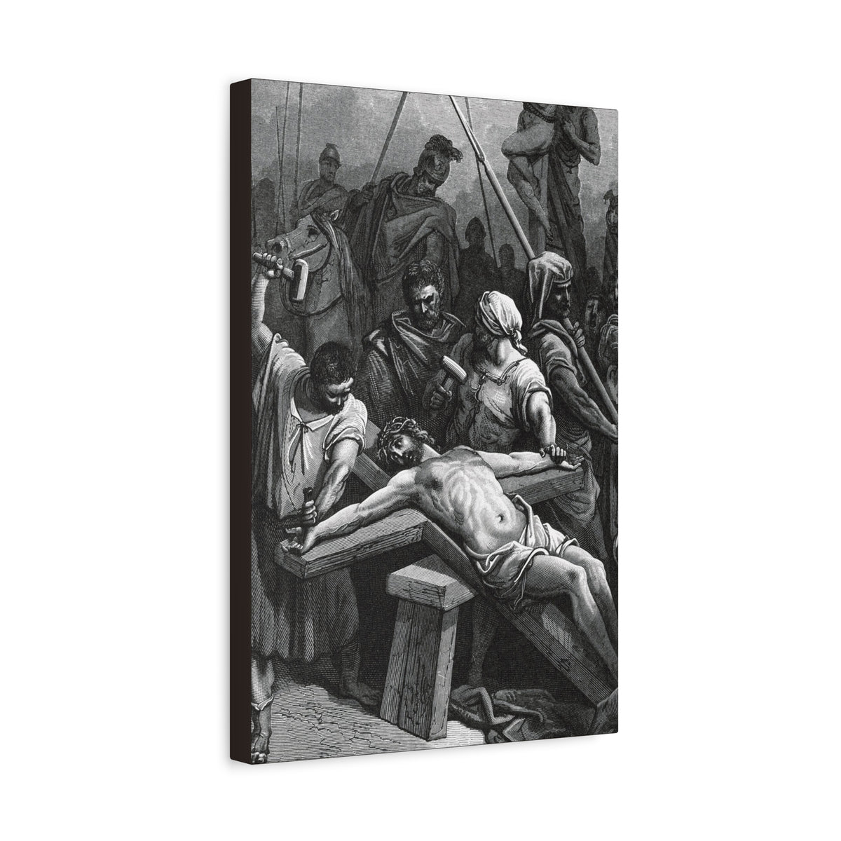 Crucifixion Art Matte Canvas Print – Stretched Religious Wall Decor