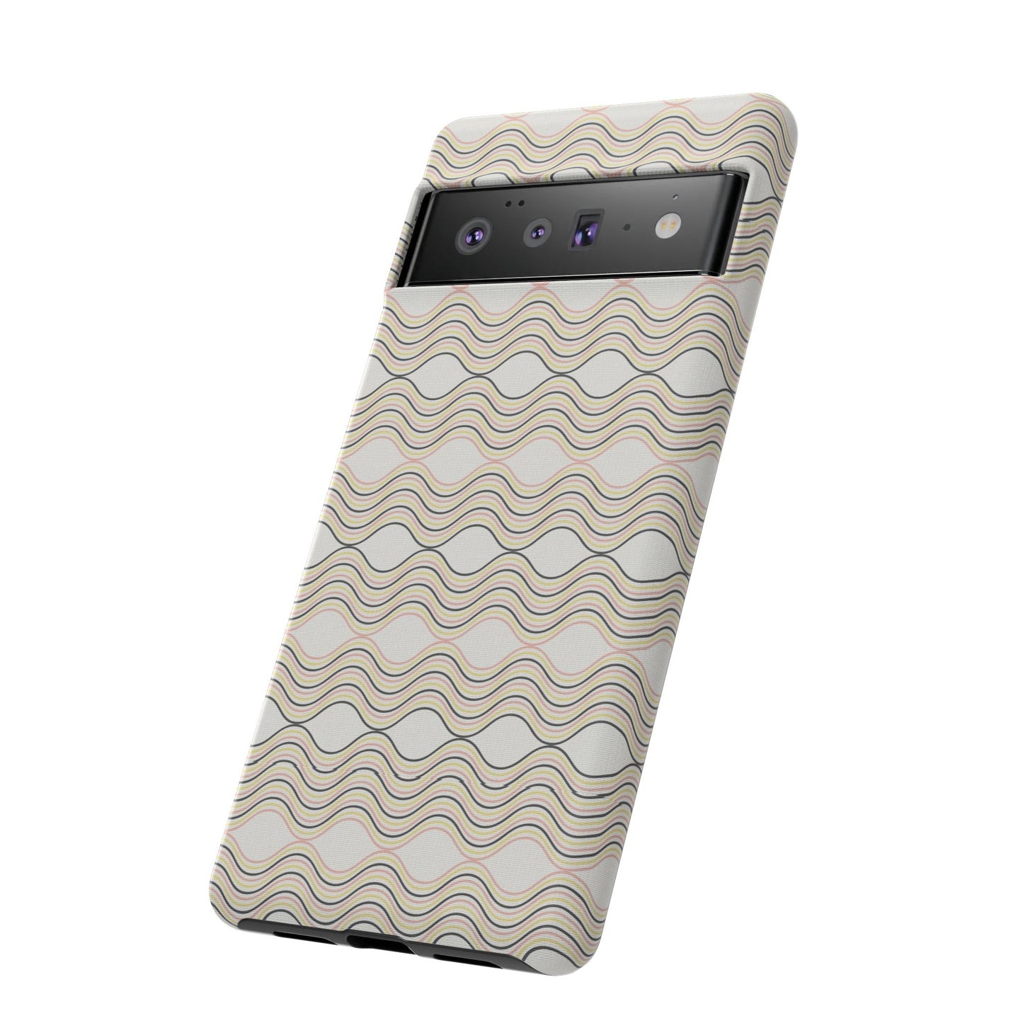 Stylish Phone Case for Tough Protection, Wavy Design, Chic Accessory, Gift for Her, Trendy Tech, Holiday Gift Idea