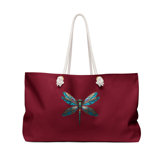 Dragonfly Weekender Bag, Lightweight Travel Tote, Beach Bag, Gym Bag, Stylish Weekend Getaway Essentials