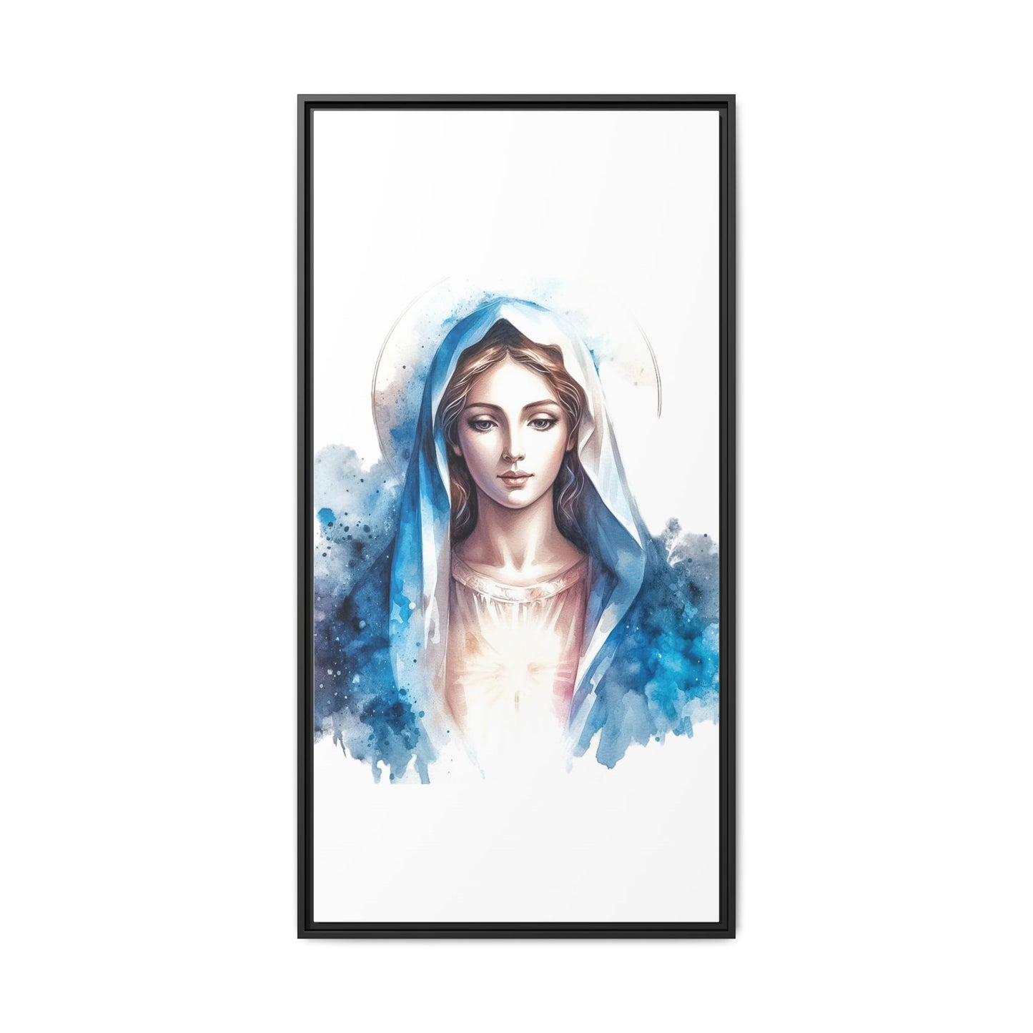 Framed Canvas Art Print, Spiritual Decor, Religious Artwork, Wall Decor, Gift for Faith, Elegant Home Decoration