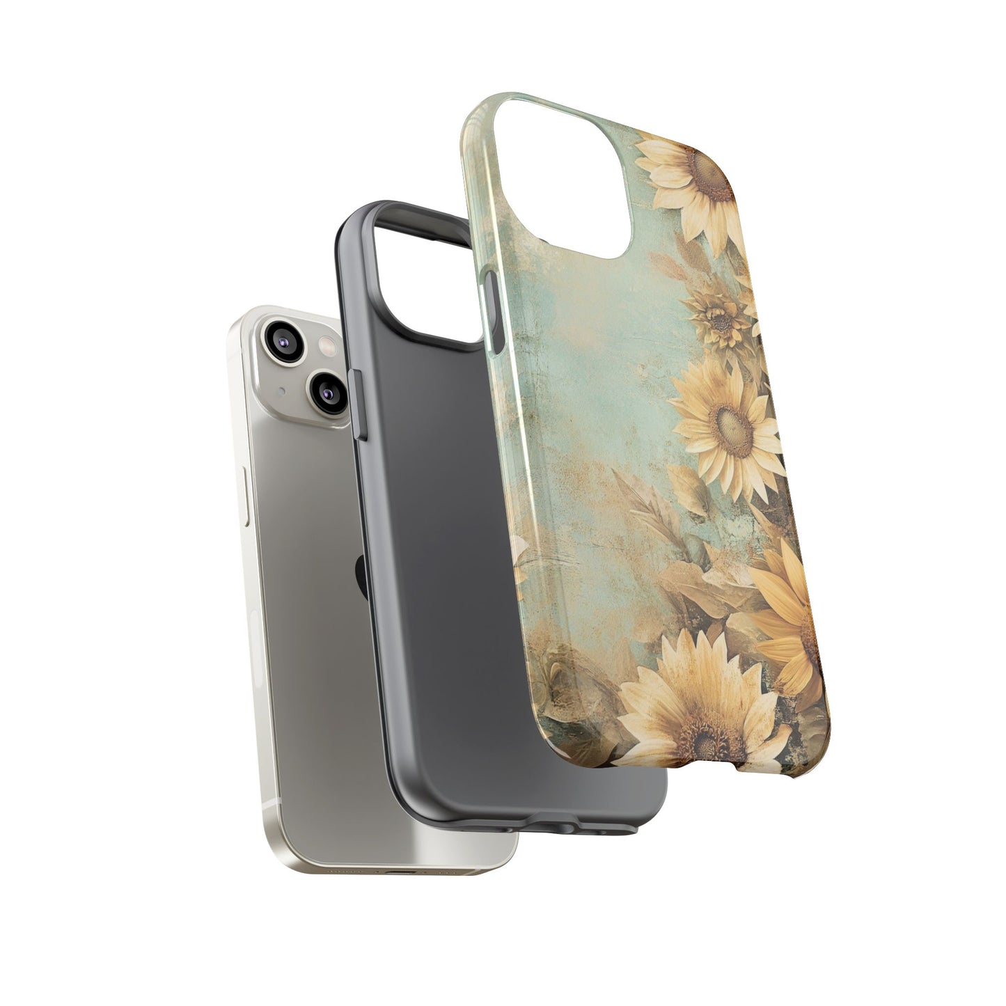 Sunflower Phone Case, Tough Shell Floral Cover, Nature Inspired Gift, Durable Protective Case, Perfect for Spring and Summer