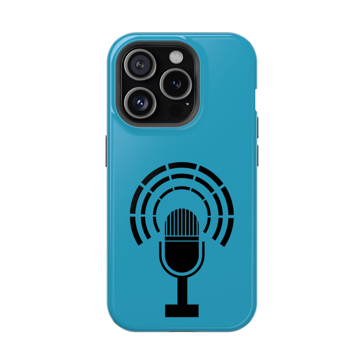 Phone Case — Retro Microphone Podcast Design, Magnetic Impact-Resistant