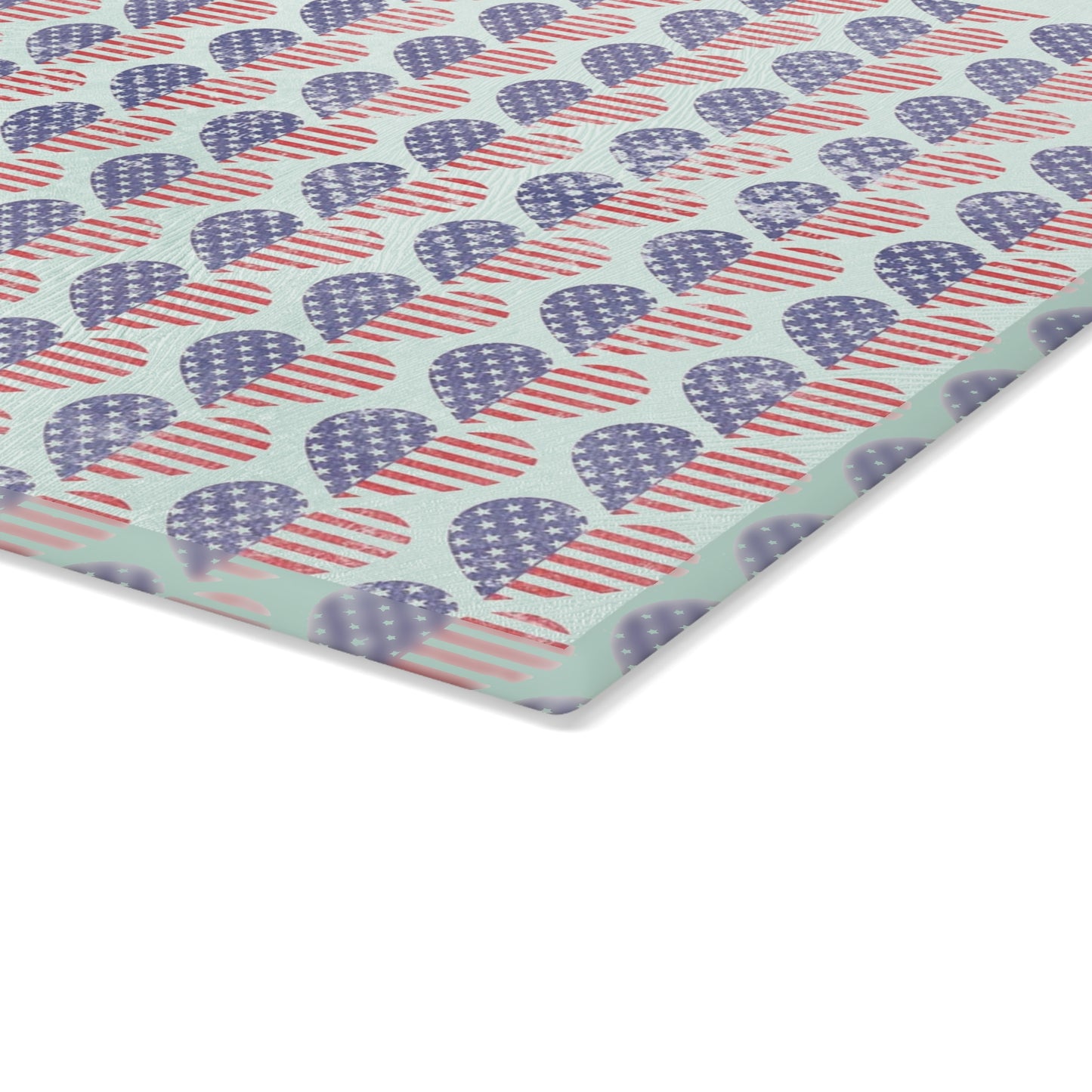 Patriotic Glass Cutting Board for Home Chefs, Kitchen Decor, BBQ Essential, Gift for Foodies, Red White Blue Cooking