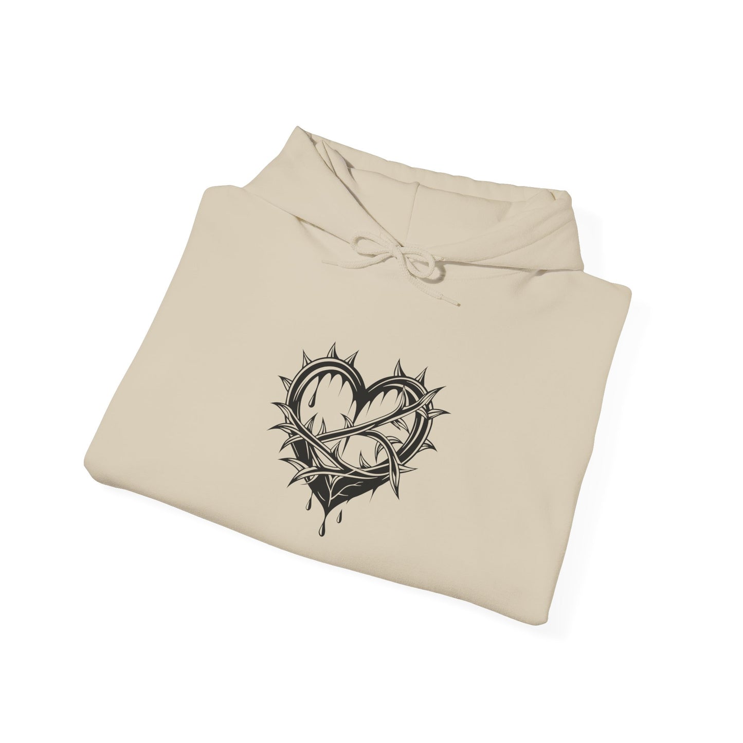 Chic Hooded Sweatshirt with Heart Design - Cozy Streetwear, Perfect Gift for Friends, Casual Style, Empowering Sayings, Unisex Fashion