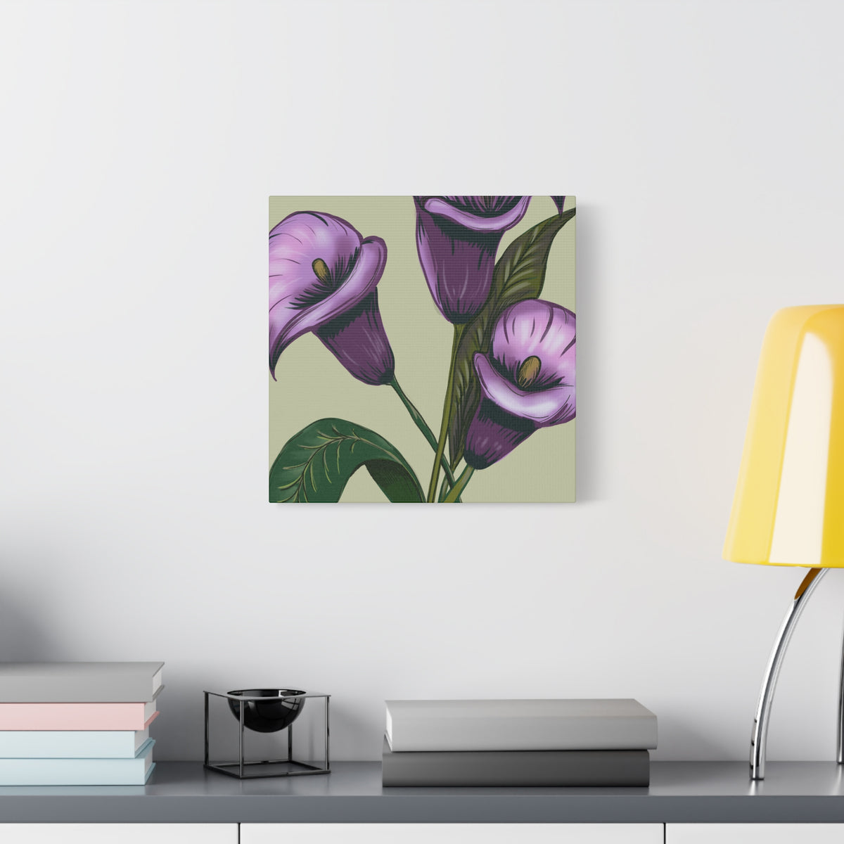 Copy of Matte Canvas, Stretched, 1.25" Purple Flowers